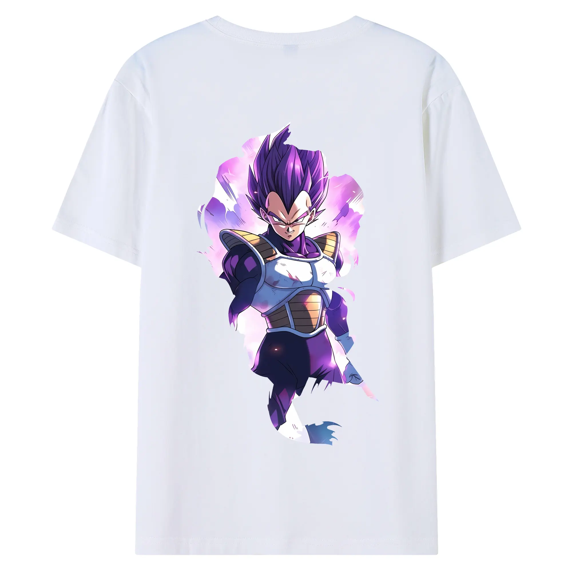 ドラゴンボール グッズ ベジータ - 綿100％ 半袖Tシャツ ・ バックプリント ・ 快適 通気性 ・ 日常使い 散歩 スポーツ用