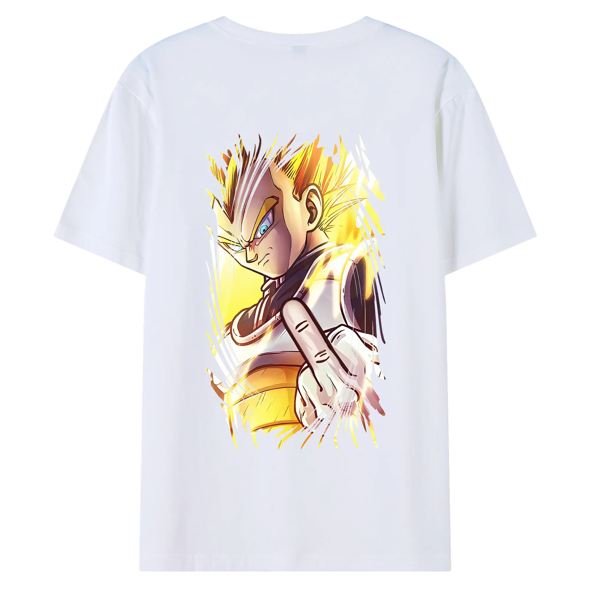 ドラゴンボール グッズ ベジータ - 綿100％ 半袖Tシャツ ・ バックプリント ・ 快適 通気性 ・ 日常使い 散歩 スポーツ用