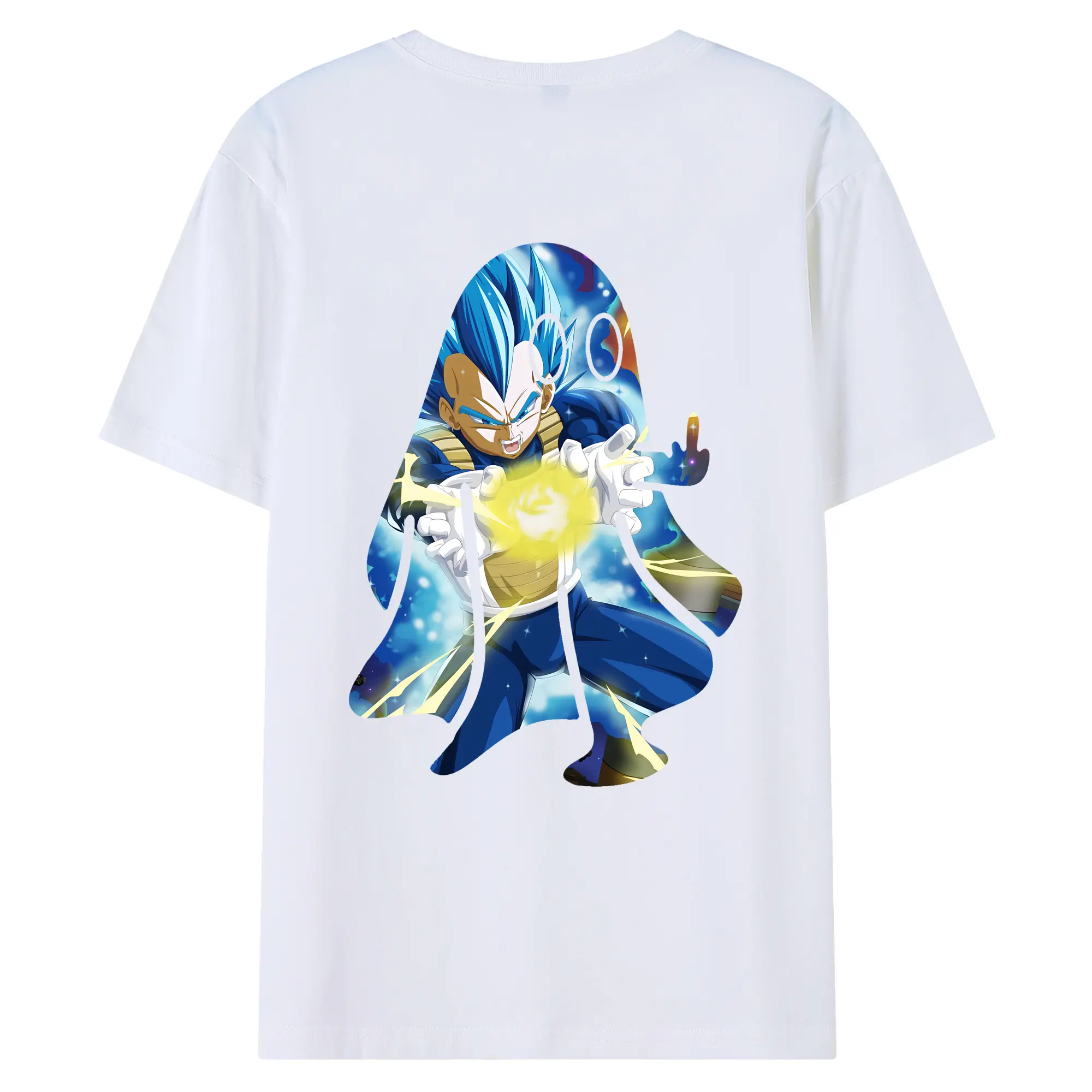ドラゴンボール グッズ ベジータ - 綿100％ 半袖Tシャツ ・ バックプリント ・ 快適 通気性 ・ 日常使い 散歩 スポーツ用