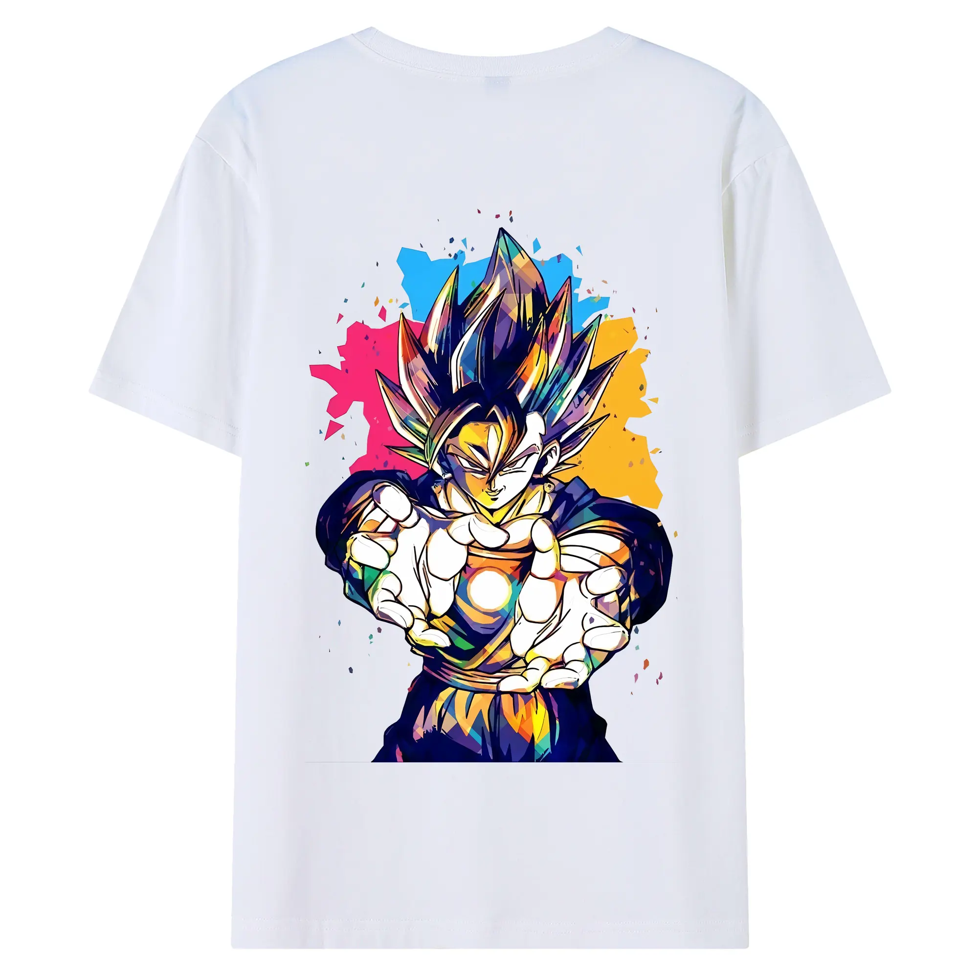 ドラゴンボール グッズ ベジータ - 綿100％ 半袖Tシャツ ・ バックプリント ・ 快適 通気性 ・ 日常使い 散歩 スポーツ用