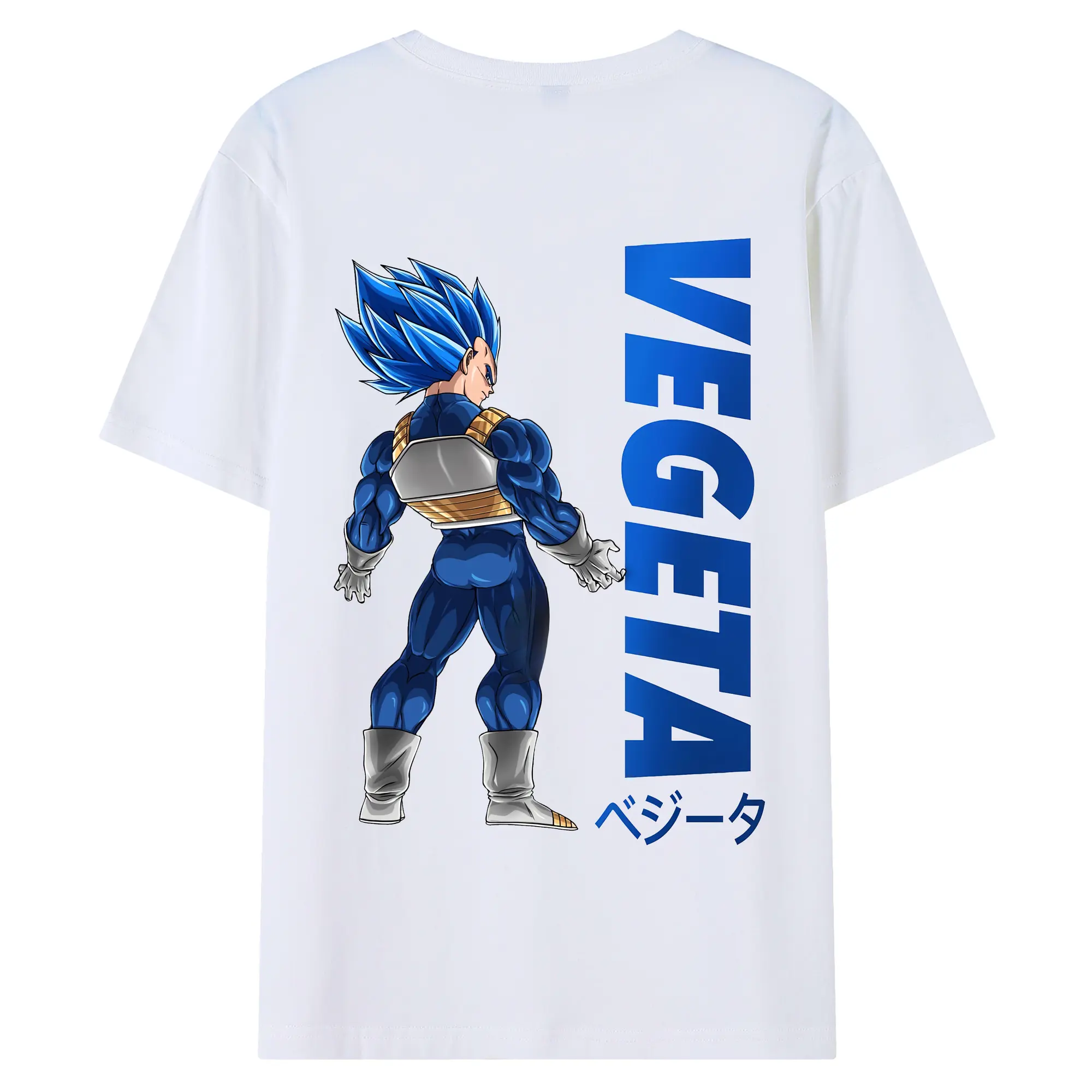 ドラゴンボール グッズ ベジータ - 綿100％ 半袖Tシャツ ・ バックプリント ・ 快適 通気性 ・ 日常使い 散歩 スポーツ用