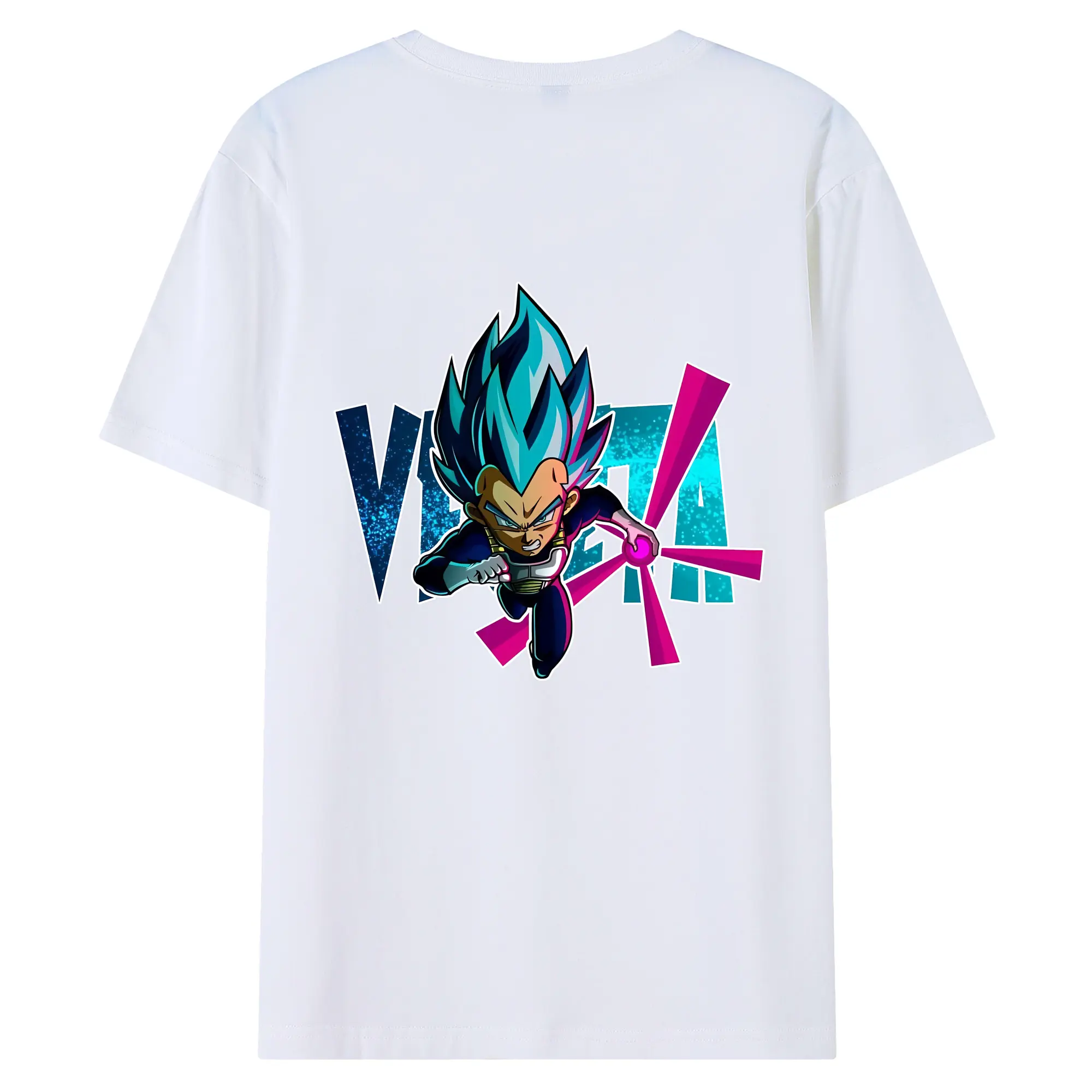 ドラゴンボール グッズ ベジータ - 綿100％ 半袖Tシャツ ・ バックプリント ・ 快適 通気性 ・ 日常使い 散歩 スポーツ用