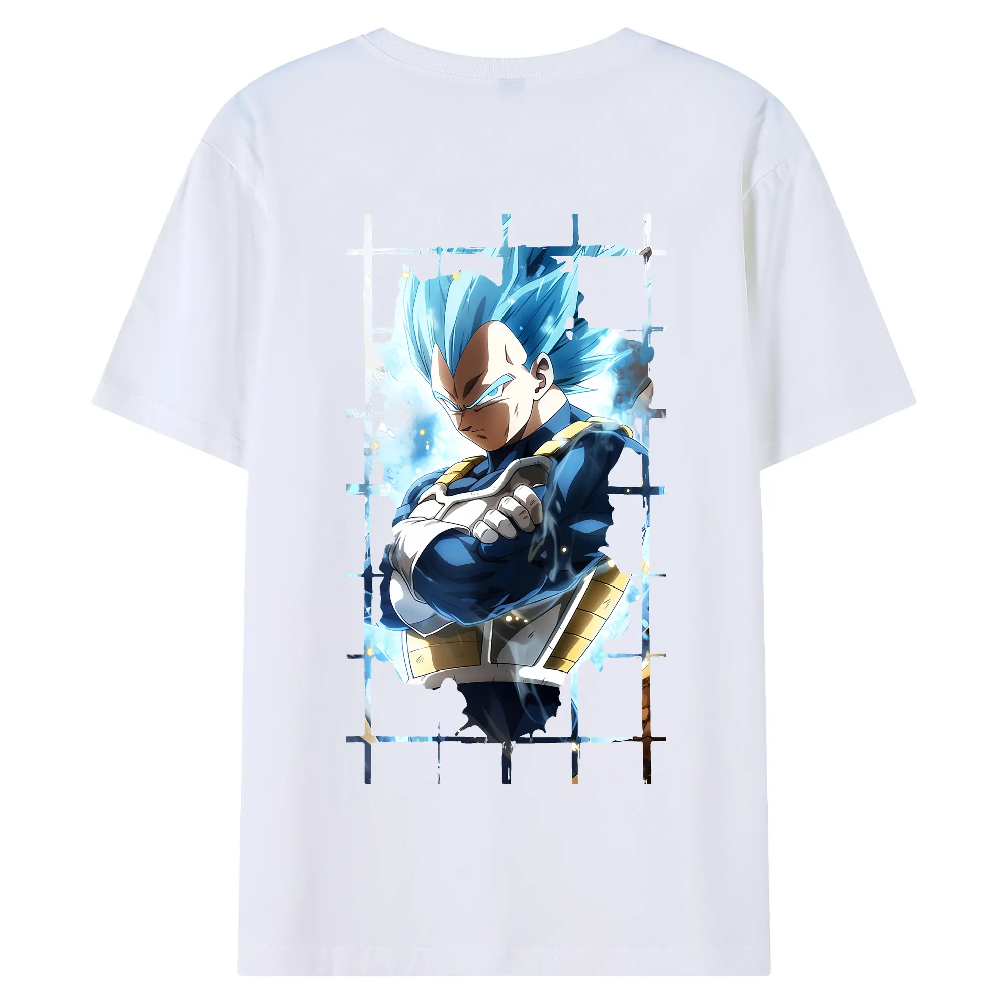 ドラゴンボール グッズ ベジータ - 綿100％ 半袖Tシャツ ・ バックプリント ・ 快適 通気性 ・ 日常使い 散歩 スポーツ用