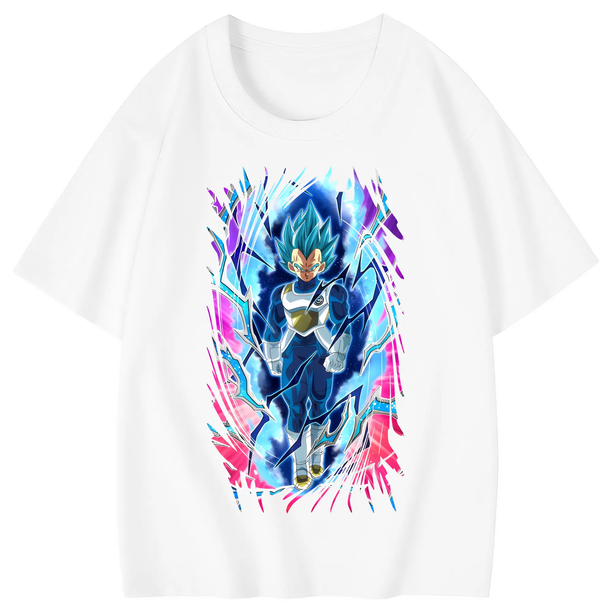 ドラゴンボール グッズ ベジータ - 綿100％ キッズTシャツ ・ フロントプリント ・ 快適 通気性 ・ スポーツ カジュアル 散歩用