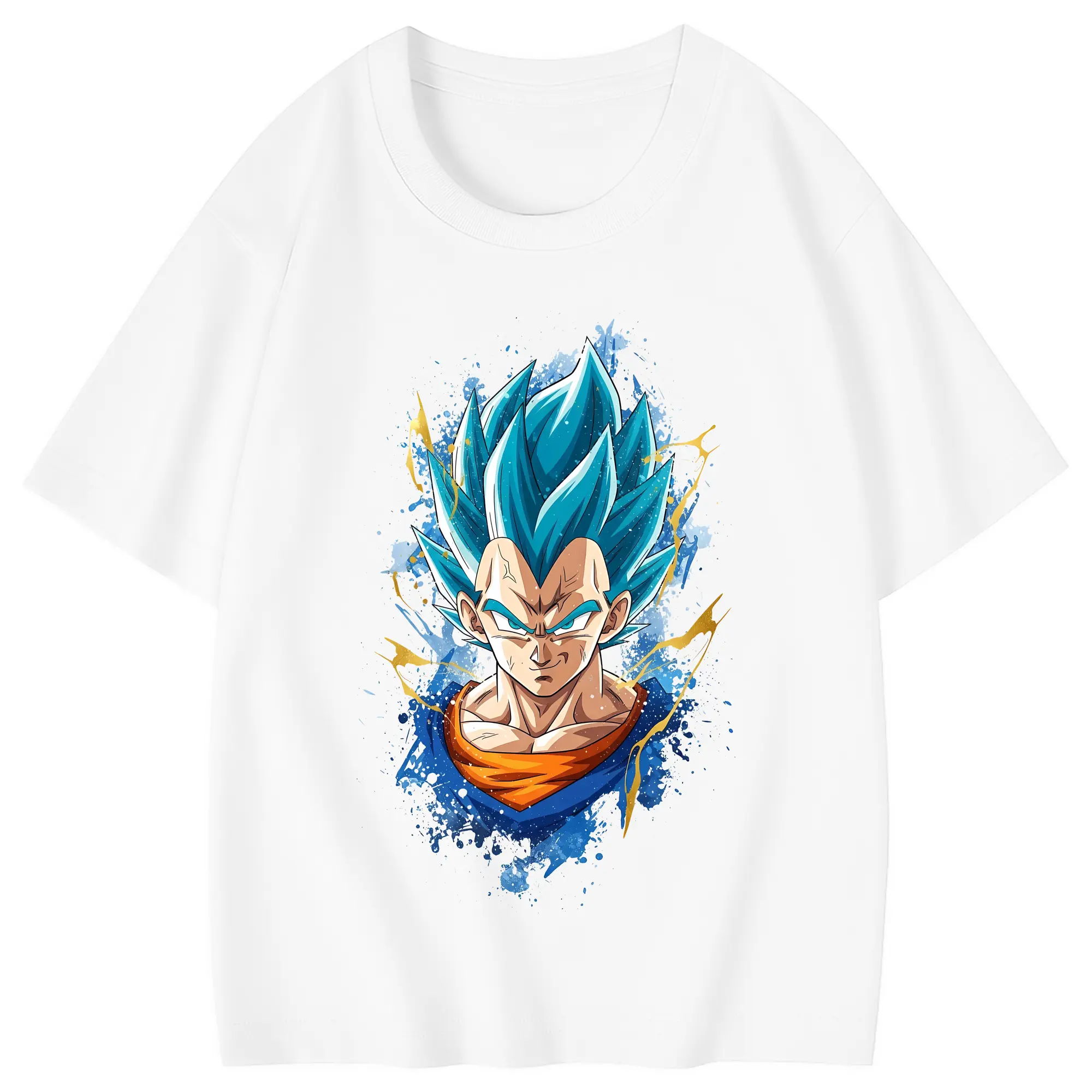 ドラゴンボール グッズ ベジータ - 綿100％ キッズTシャツ ・ フロントプリント ・ 快適 通気性 ・ スポーツ カジュアル 散歩用