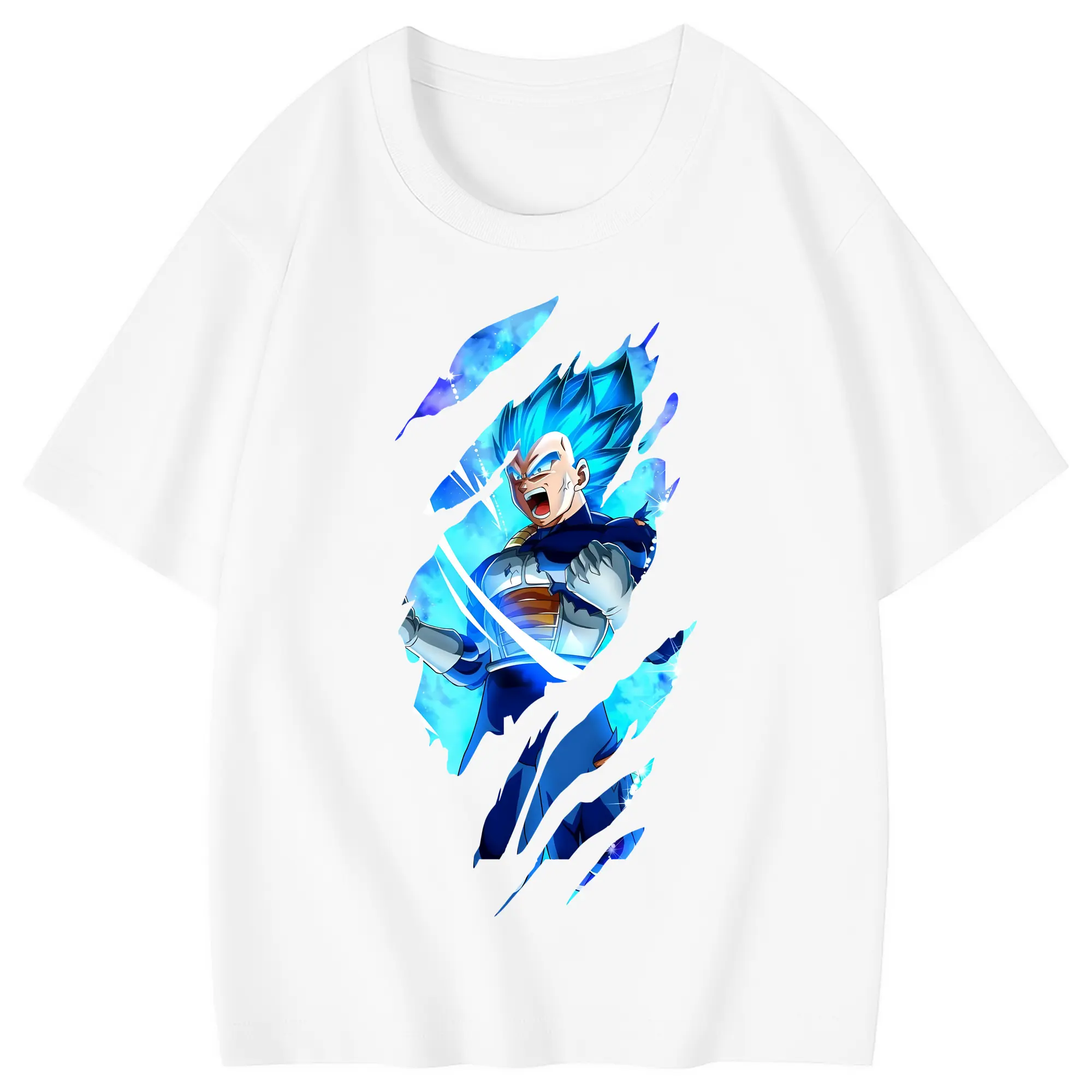 ドラゴンボール グッズ ベジータ - 綿100％ キッズTシャツ ・ フロントプリント ・ 快適 通気性 ・ スポーツ カジュアル 散歩用