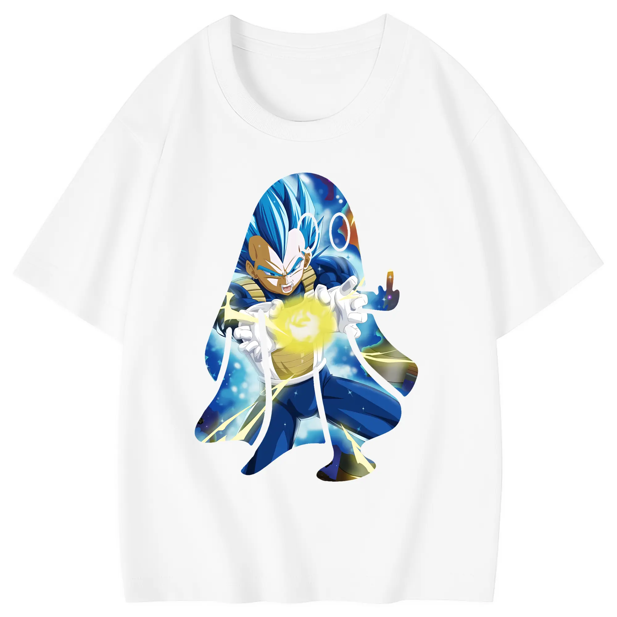ドラゴンボール グッズ ベジータ - 綿100％ キッズTシャツ ・ フロントプリント ・ 快適 通気性 ・ スポーツ カジュアル 散歩用