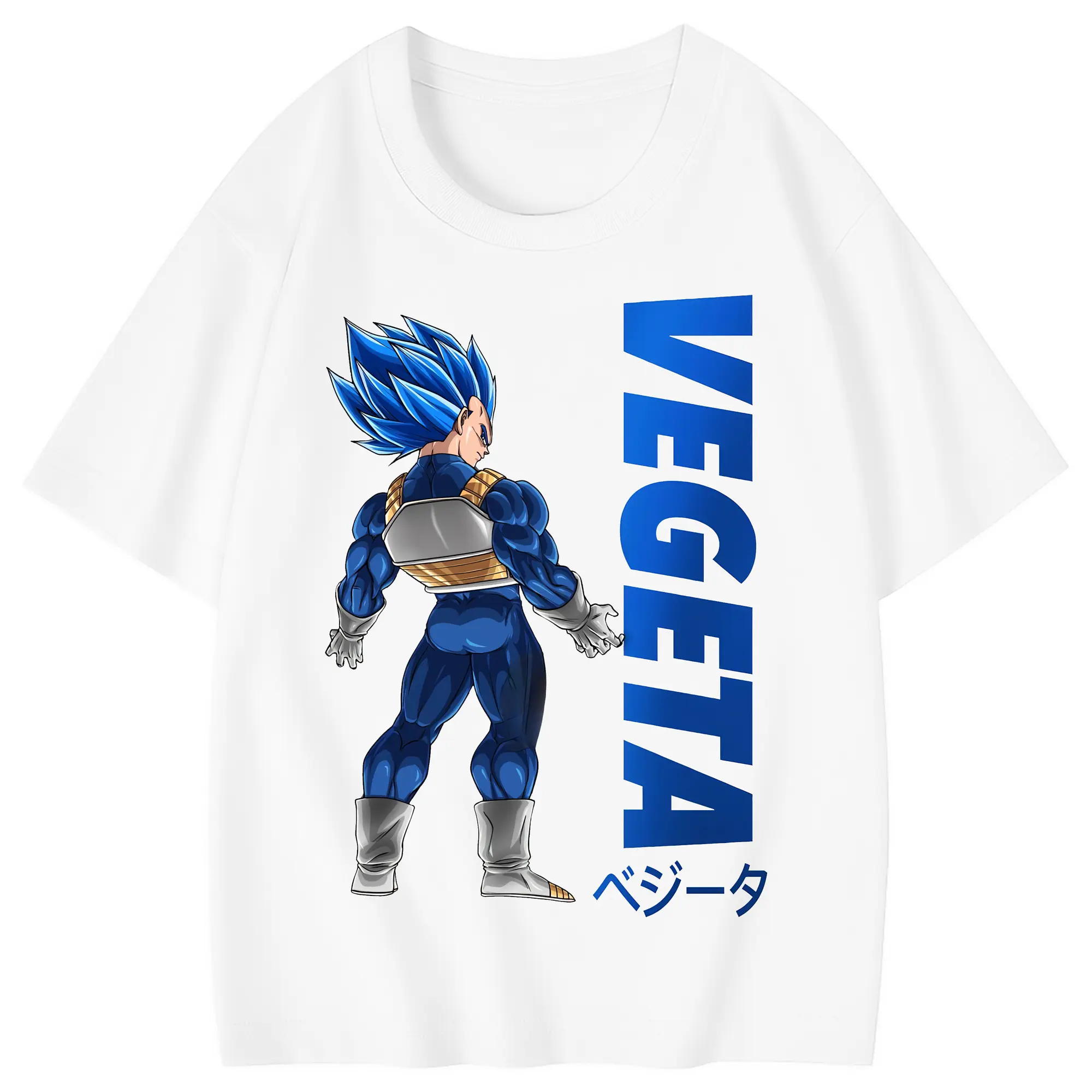 ドラゴンボール グッズ ベジータ - 綿100％ キッズTシャツ ・ フロントプリント ・ 快適 通気性 ・ スポーツ カジュアル 散歩用