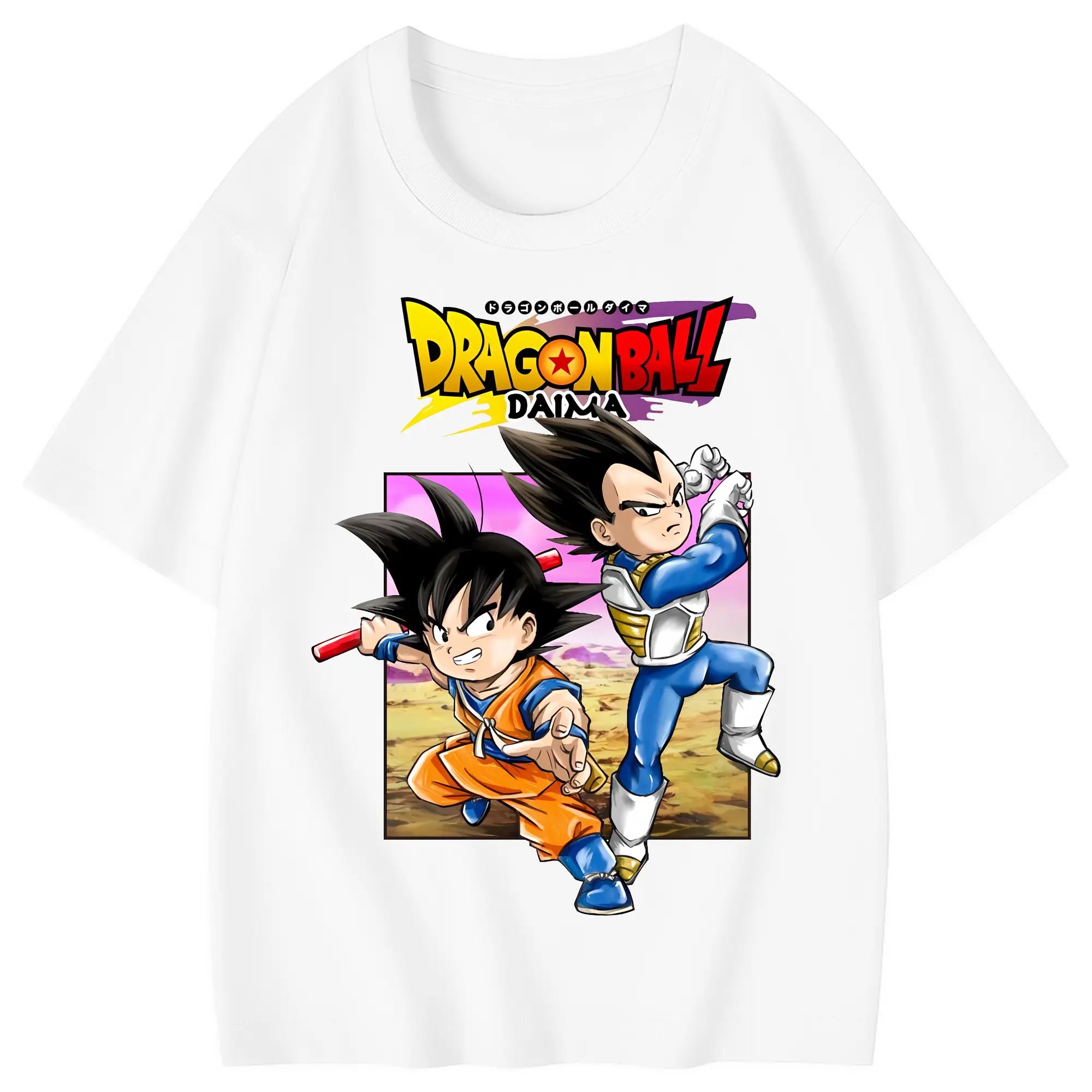 ドラゴンボール グッズ ベジータ - 綿100％ キッズTシャツ ・ フロントプリント ・ 快適 通気性 ・ スポーツ カジュアル 散歩用