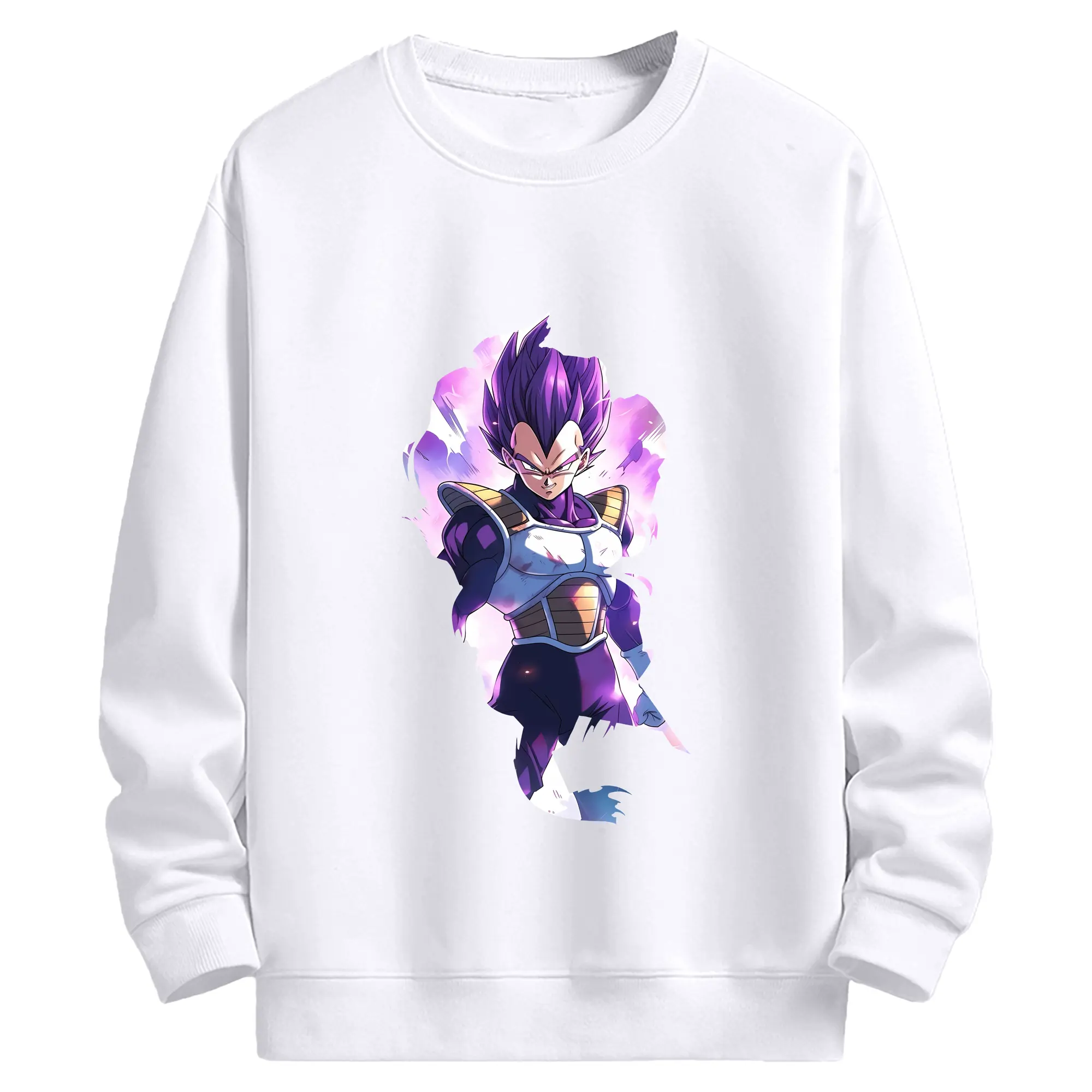 ドラゴンボール グッズ ベジータ - 高品質 クルーネック スウェット ・ コットン59％ ポリエステル41％ ・ ユニセックス 長袖 トレーナー ・ カジュアル デイリー スポーツ 散歩用
