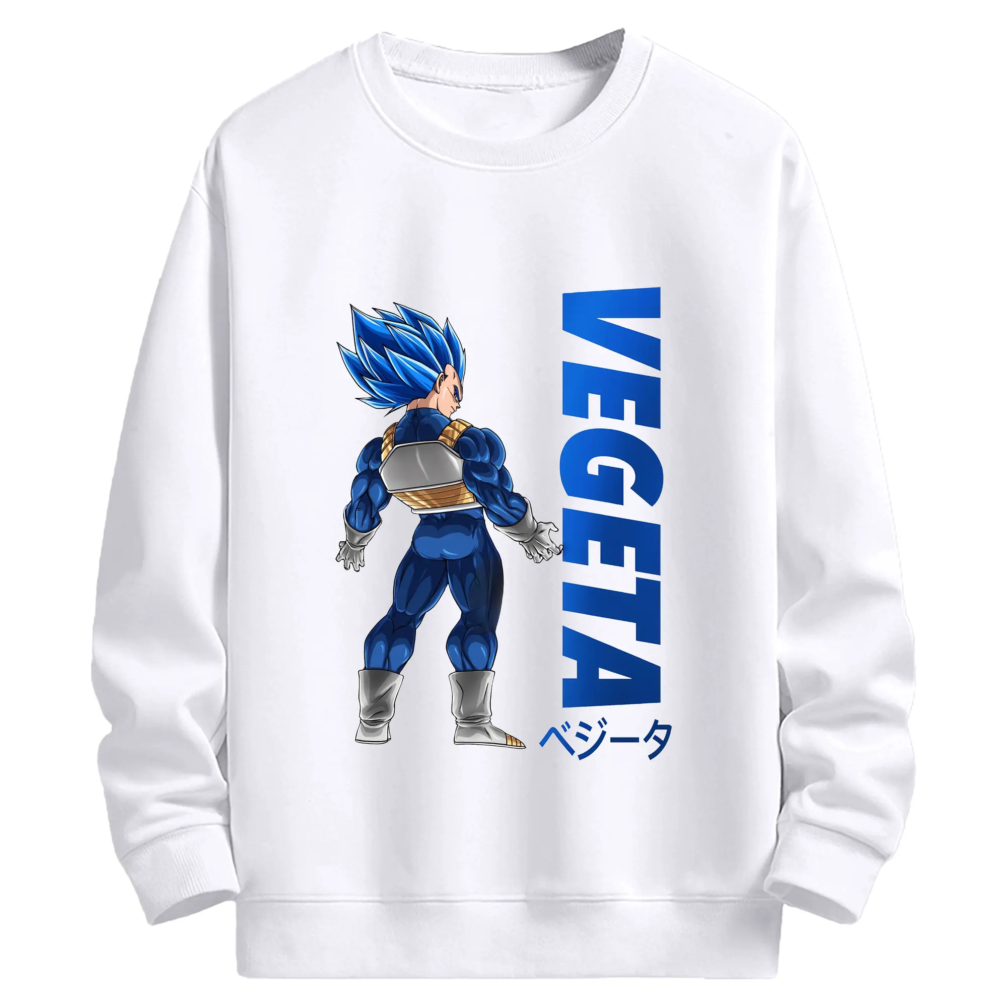 ドラゴンボール グッズ ベジータ - 高品質 クルーネック スウェット ・ コットン59％ ポリエステル41％ ・ ユニセックス 長袖 トレーナー ・ カジュアル デイリー スポーツ 散歩用