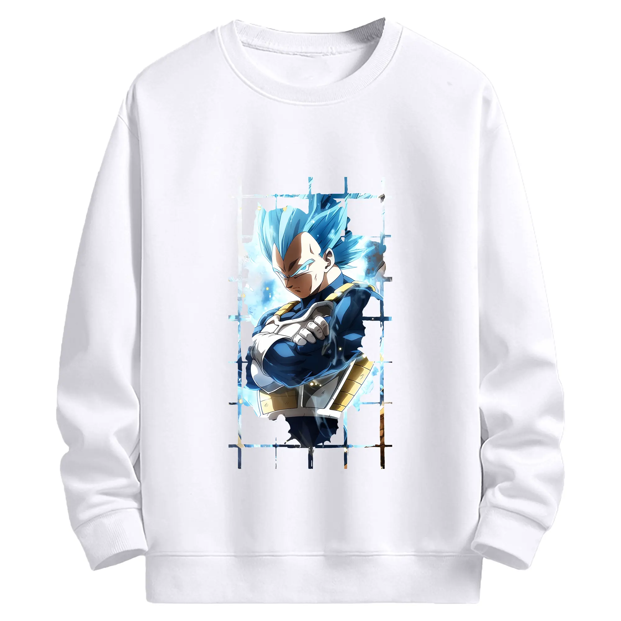 ドラゴンボール グッズ ベジータ - 高品質 クルーネック スウェット ・ コットン59％ ポリエステル41％ ・ ユニセックス 長袖 トレーナー ・ カジュアル デイリー スポーツ 散歩用