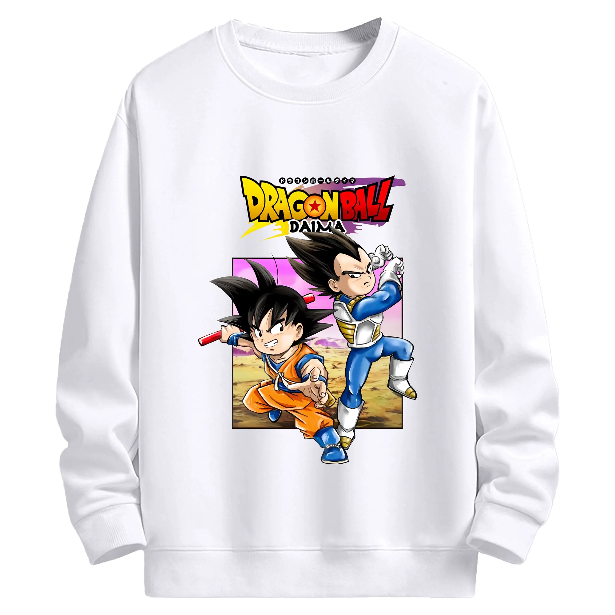 ドラゴンボール グッズ ベジータ - 高品質 クルーネック スウェット ・ コットン59％ ポリエステル41％ ・ ユニセックス 長袖 トレーナー ・ カジュアル デイリー スポーツ 散歩用