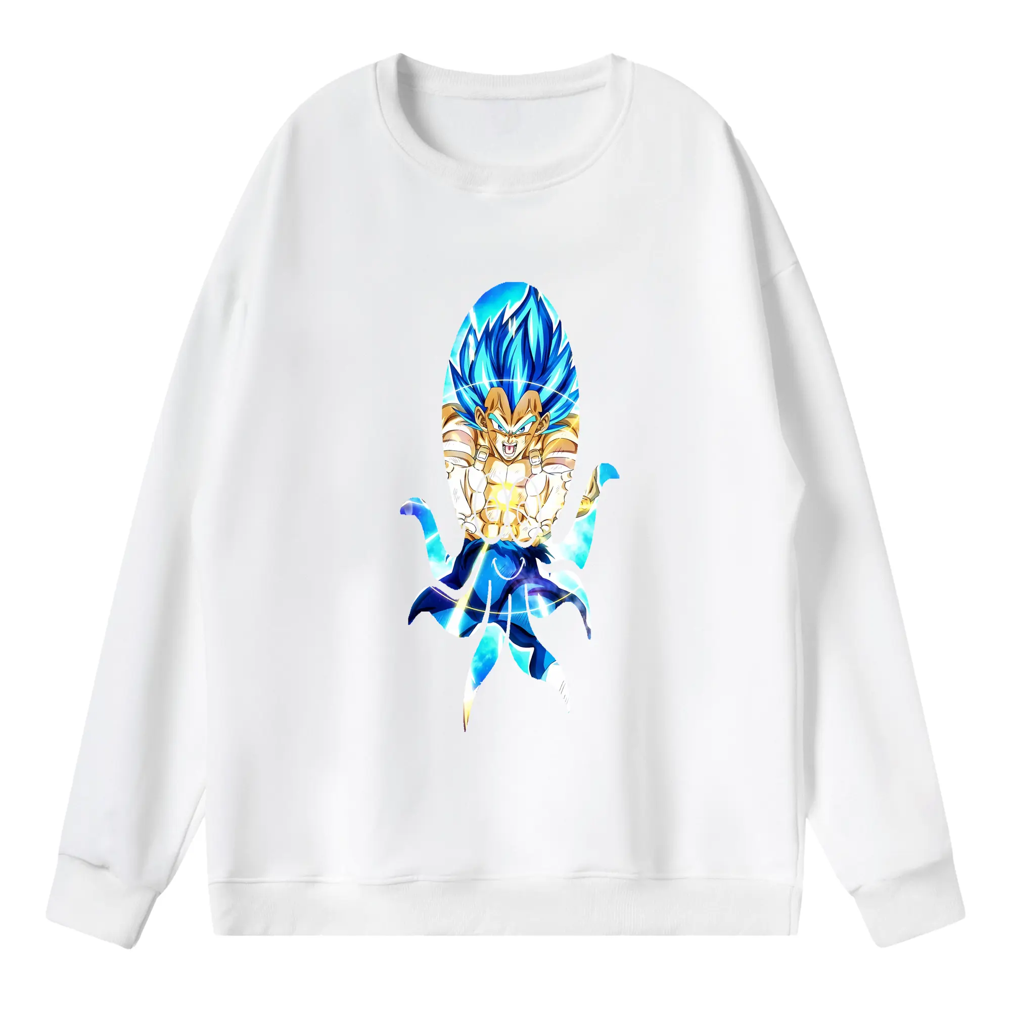 ドラゴンボール グッズ ベジータ - 薄手 クルーネック スウェット 裏毛260g · ポリエステル 春秋向け カジュアル 男女兼用 · トレーナー デイリー スポーツ 散歩に最適