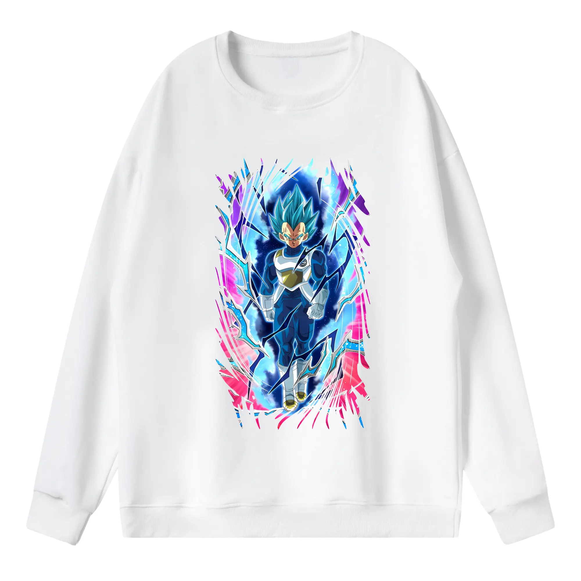 ドラゴンボール グッズ ベジータ - 薄手 クルーネック スウェット 裏毛260g · ポリエステル 春秋向け カジュアル 男女兼用 · トレーナー デイリー スポーツ 散歩に最適