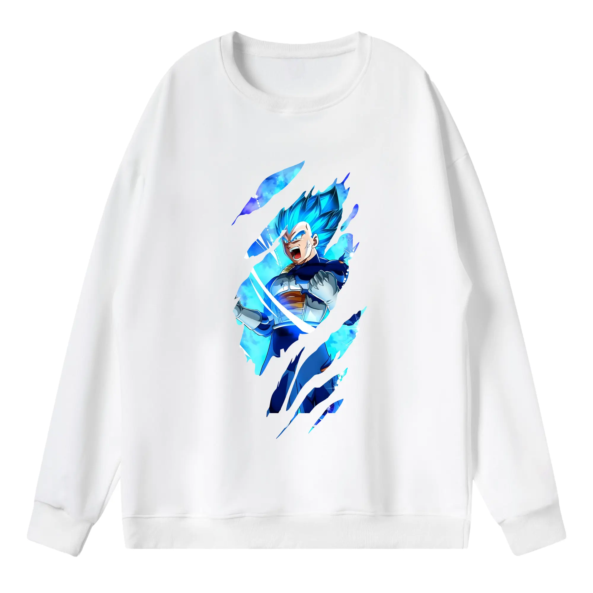 ドラゴンボール グッズ ベジータ - 薄手 クルーネック スウェット 裏毛260g · ポリエステル 春秋向け カジュアル 男女兼用 · トレーナー デイリー スポーツ 散歩に最適