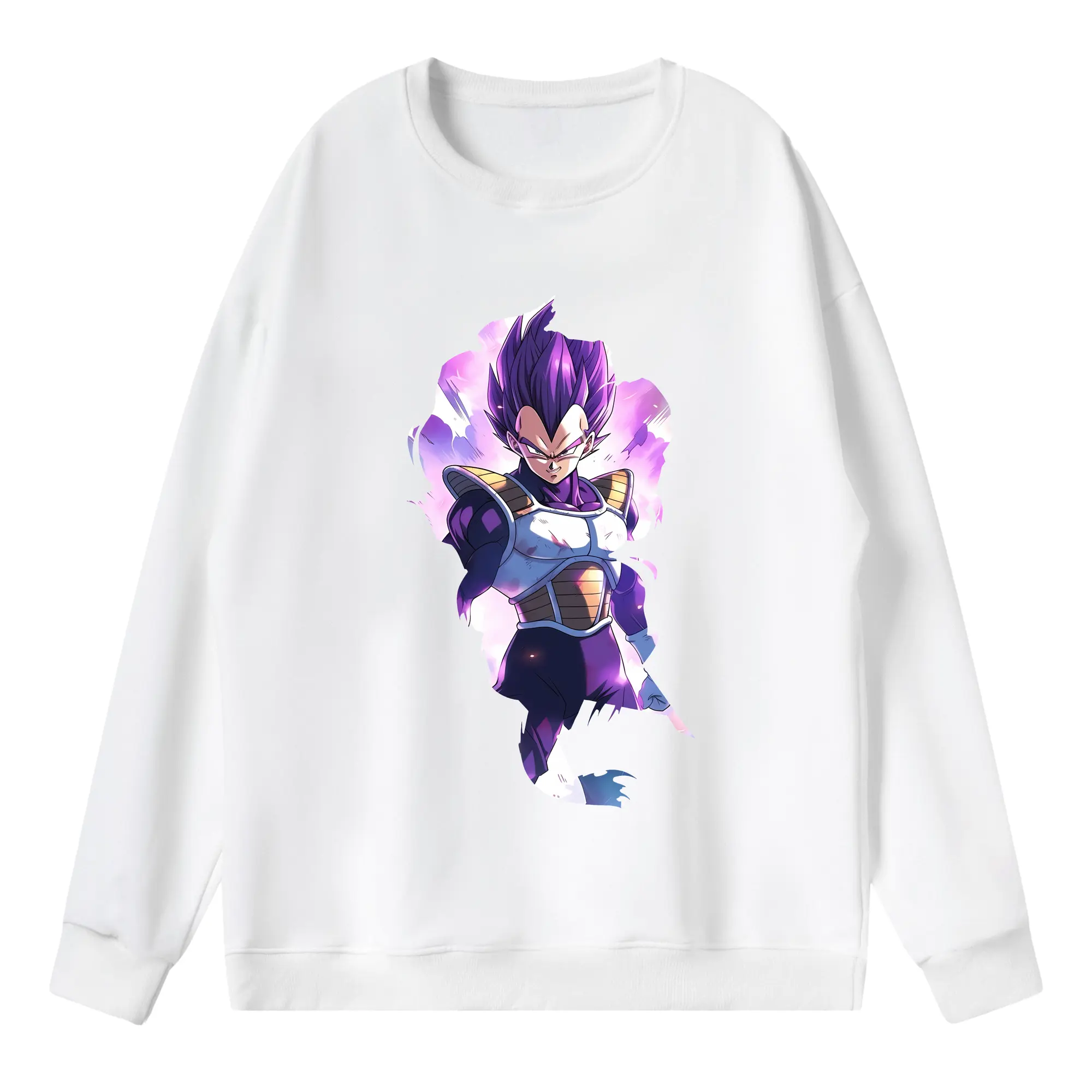 ドラゴンボール グッズ ベジータ - 薄手 クルーネック スウェット 裏毛260g · ポリエステル 春秋向け カジュアル 男女兼用 · トレーナー デイリー スポーツ 散歩に最適