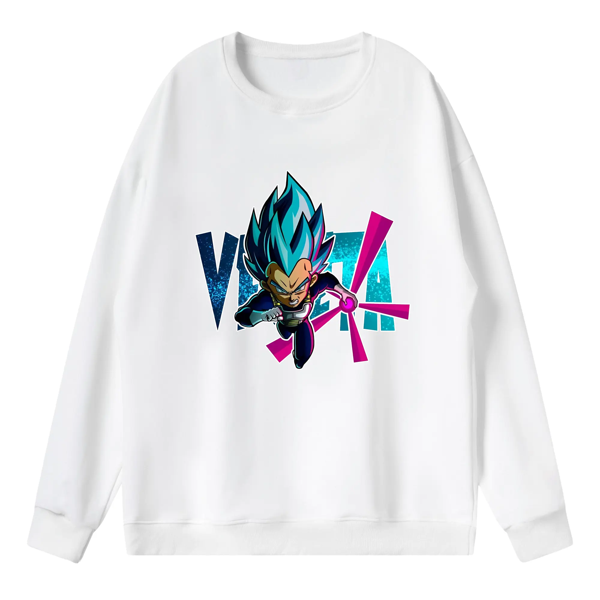 ドラゴンボール グッズ ベジータ - 薄手 クルーネック スウェット 裏毛260g · ポリエステル 春秋向け カジュアル 男女兼用 · トレーナー デイリー スポーツ 散歩に最適