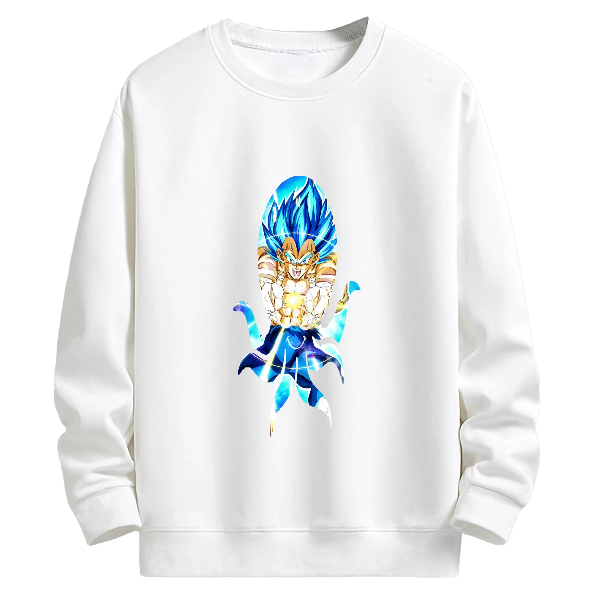 ドラゴンボール グッズ ベジータ - キッズ クルーネックスウェットシャツ ・ フロントプリント ・ 綿80％ ポリエステル20％ ・ 快適 通学 スポーツ 日常使い お散歩用