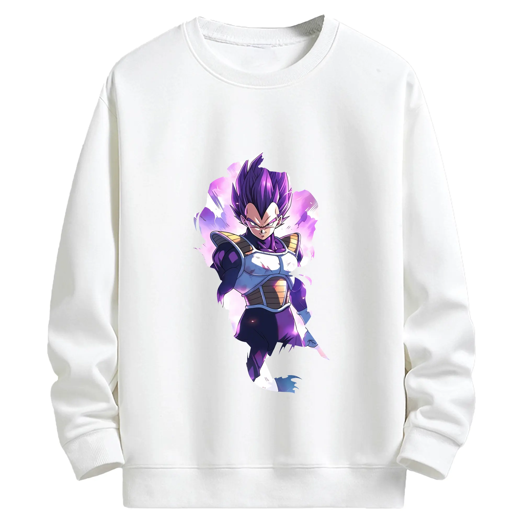 ドラゴンボール グッズ ベジータ - キッズ クルーネックスウェットシャツ ・ フロントプリント ・ 綿80％ ポリエステル20％ ・ 快適 通学 スポーツ 日常使い お散歩用