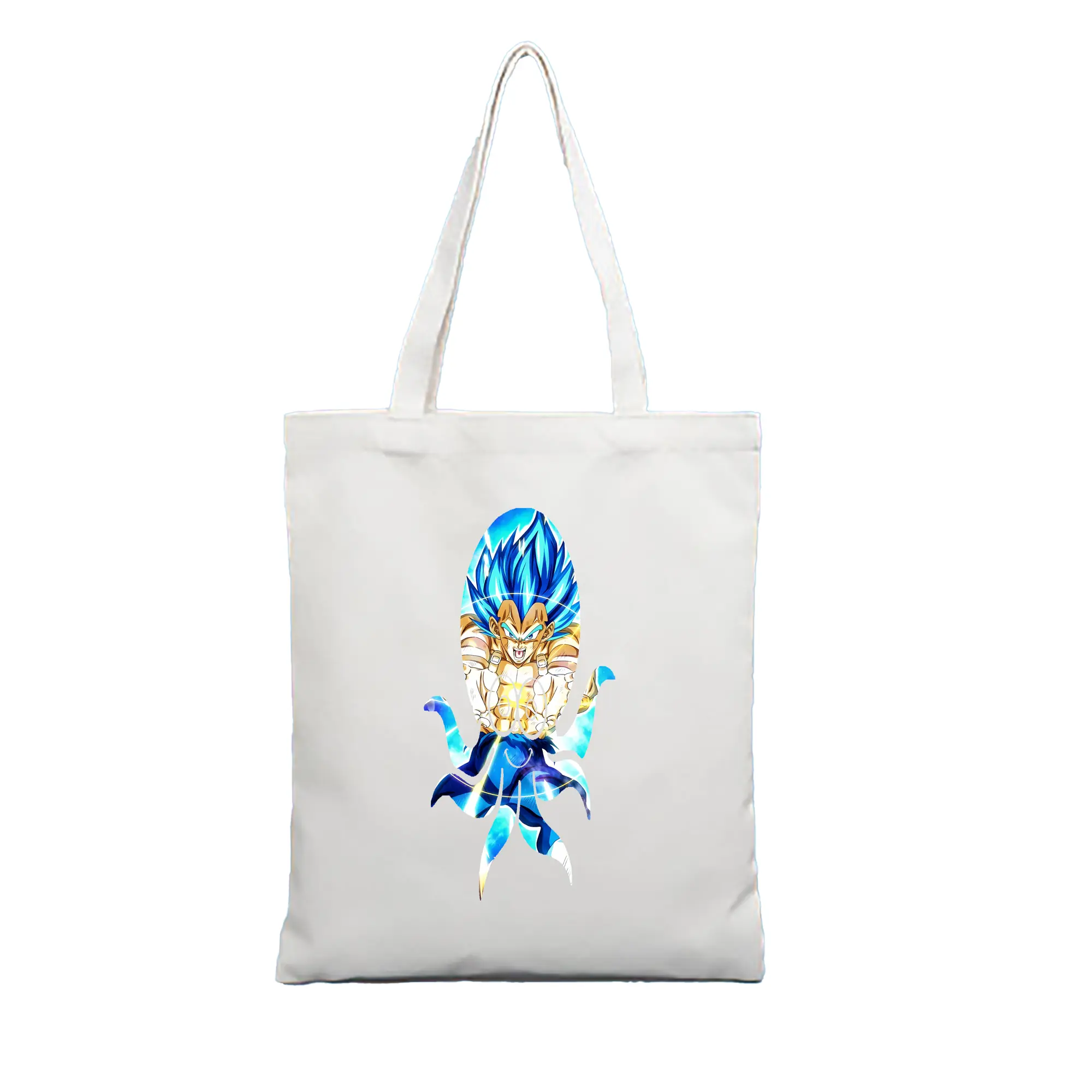 ドラゴンボール グッズ ベジータ - 縦型キャンバス手提げバッグ（トートバッグ） ・ キャンバス素材 ・ ショッピング用 ・ 軽量 丈夫 お手入れ簡単
