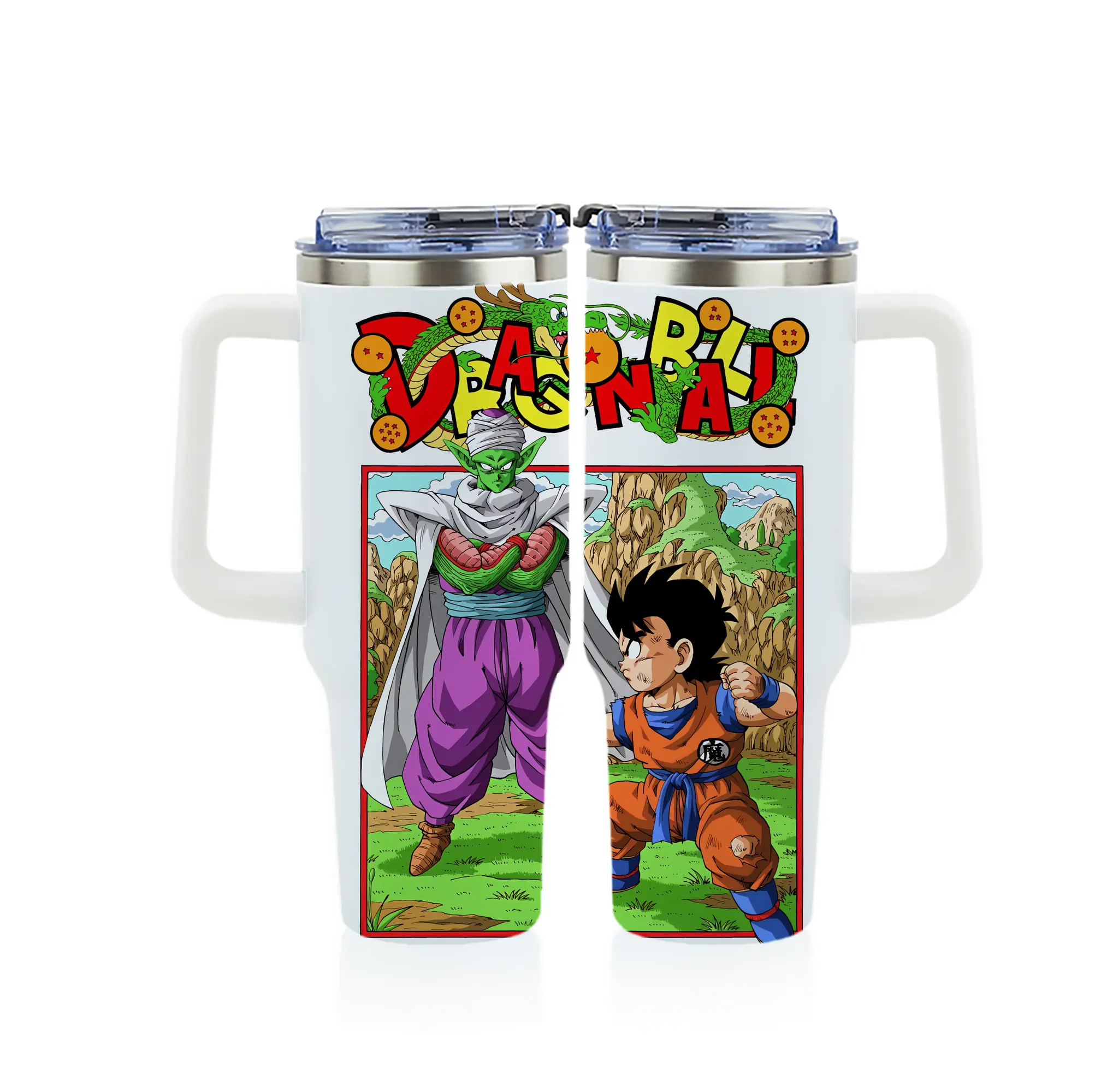 ドラゴンボール グッズ ピッコロ - 1200mL フルプリント車用タンブラー ・ 304ステンレス 内側 ・ 201ステンレス 外側 ・ 保温 保冷 ・ 通勤 ドライブ アウトドア用