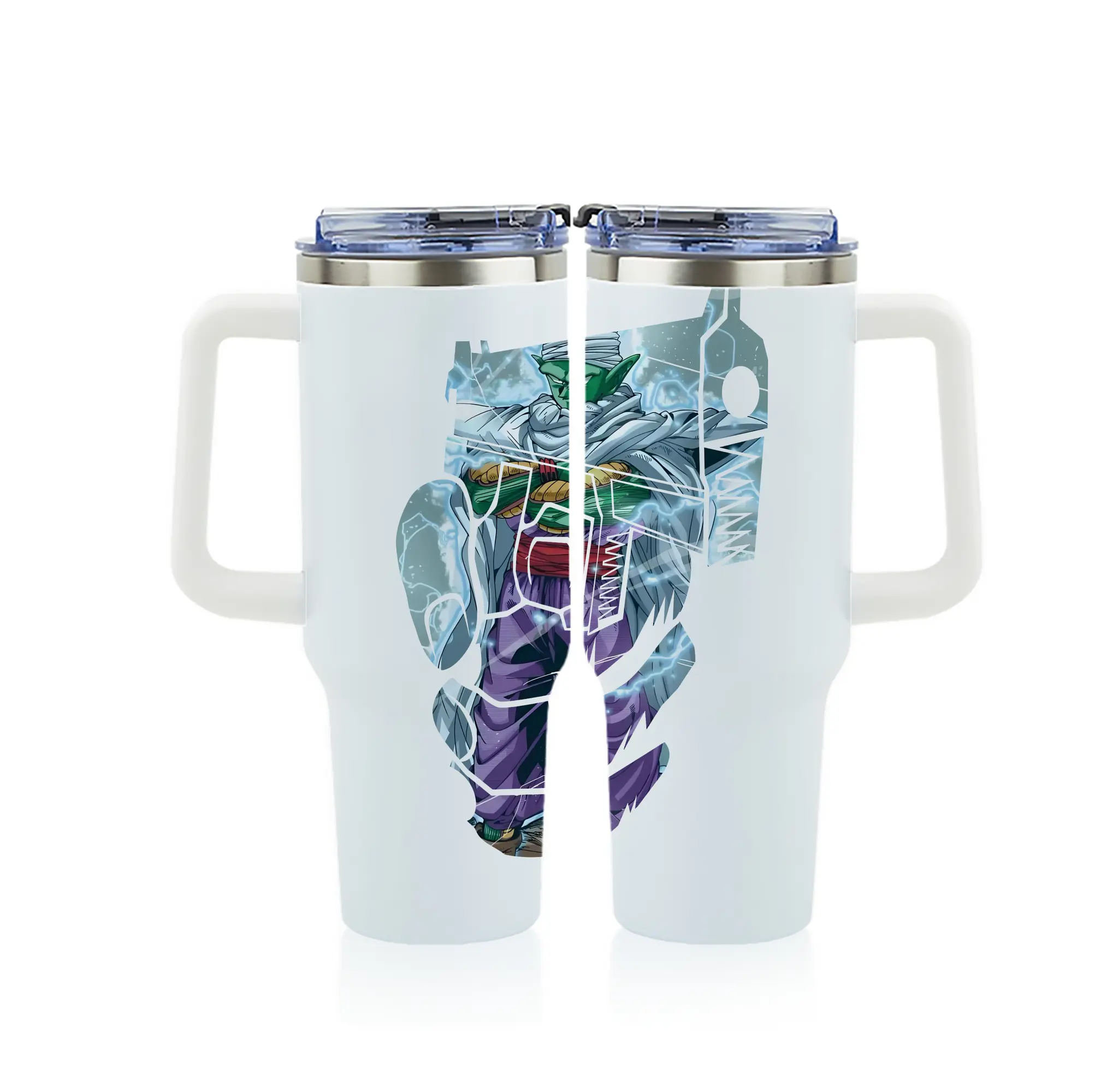 ドラゴンボール グッズ ピッコロ - 1200mL フルプリント車用タンブラー ・ 304ステンレス 内側 ・ 201ステンレス 外側 ・ 保温 保冷 ・ 通勤 ドライブ アウトドア用