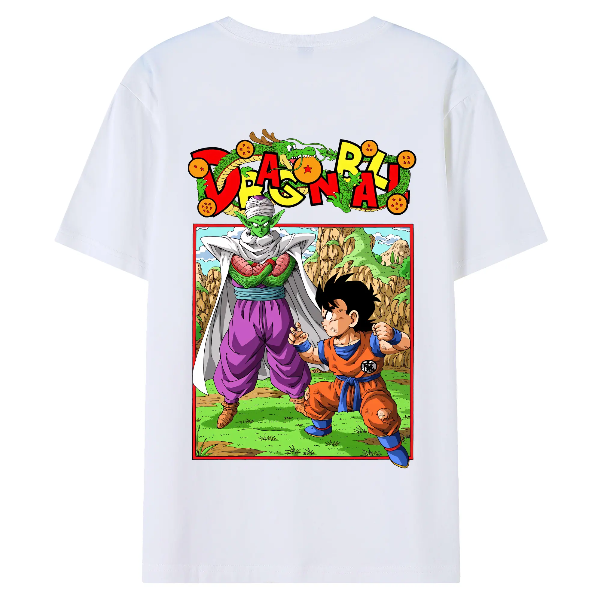 ドラゴンボール グッズ ピッコロ - 綿100％ 半袖Tシャツ ・ バックプリント ・ 快適 通気性 ・ 日常使い 散歩 スポーツ用