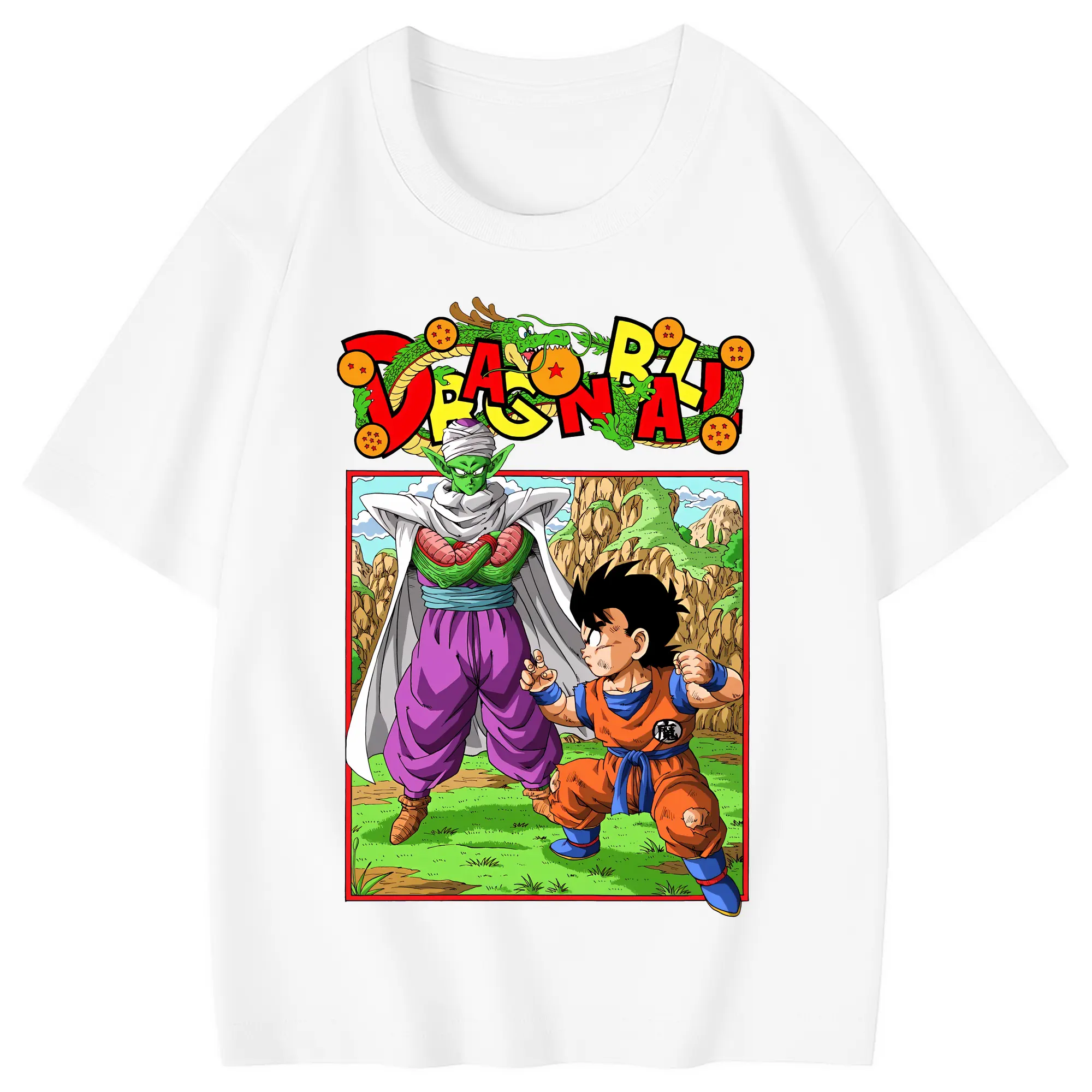 ドラゴンボール グッズ ピッコロ - 綿100％ キッズTシャツ ・ フロントプリント ・ 快適 通気性 ・ スポーツ カジュアル 散歩用