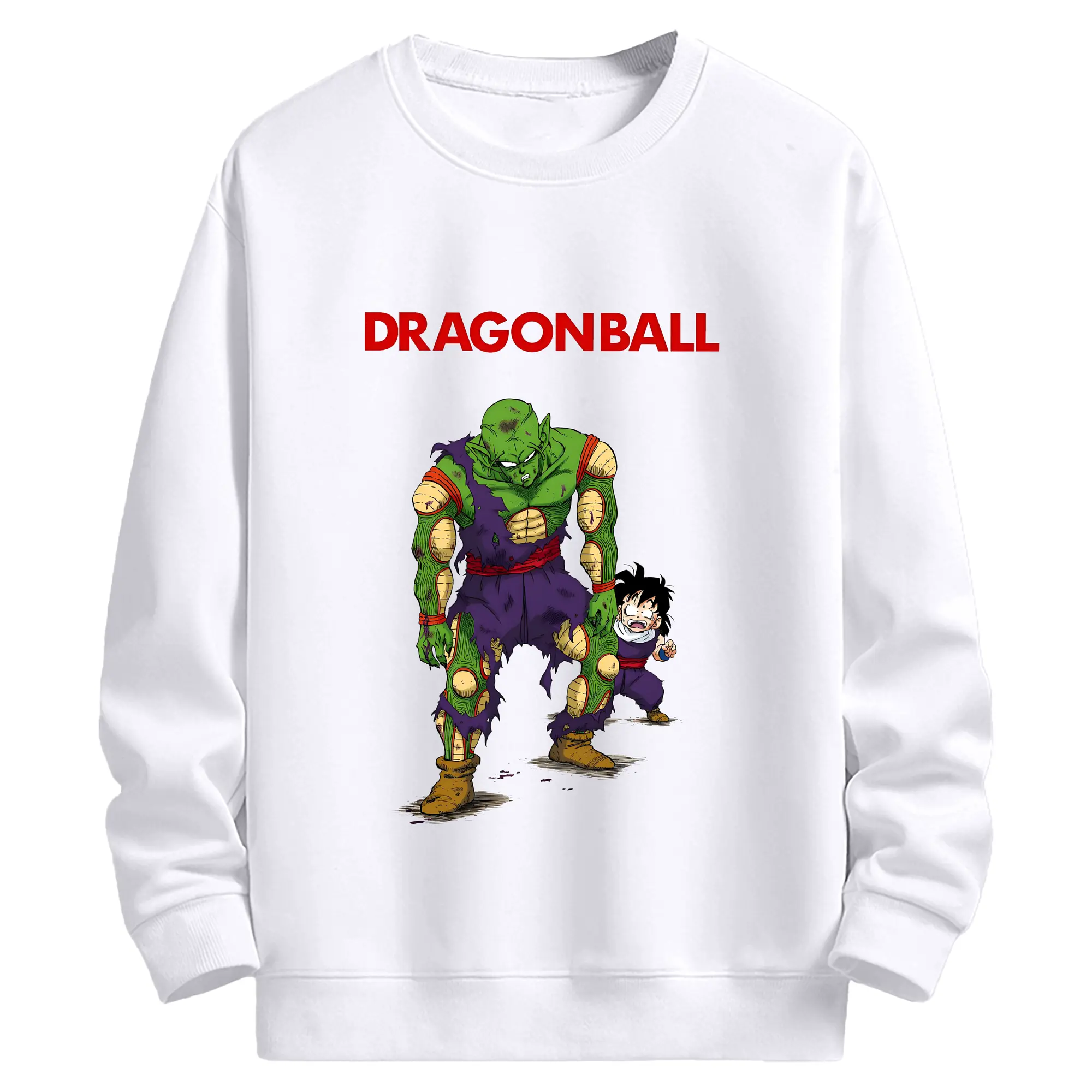 ドラゴンボール グッズ ピッコロ - 高品質 クルーネック スウェット ・ コットン59％ ポリエステル41％ ・ ユニセックス 長袖 トレーナー ・ カジュアル デイリー スポーツ 散歩用