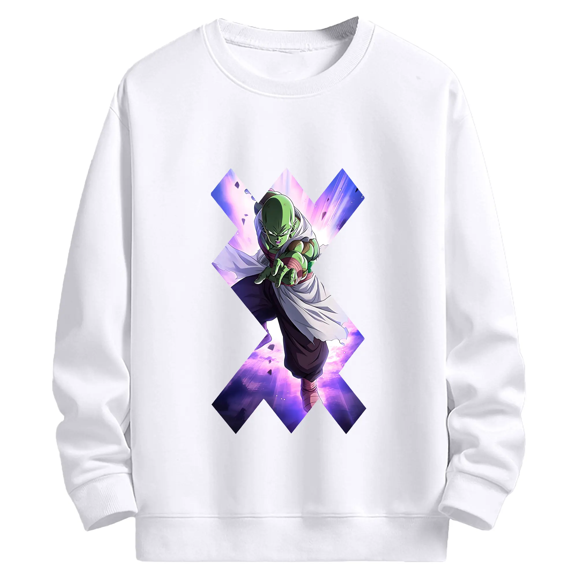 ドラゴンボール グッズ ピッコロ - 高品質 クルーネック スウェット ・ コットン59％ ポリエステル41％ ・ ユニセックス 長袖 トレーナー ・ カジュアル デイリー スポーツ 散歩用