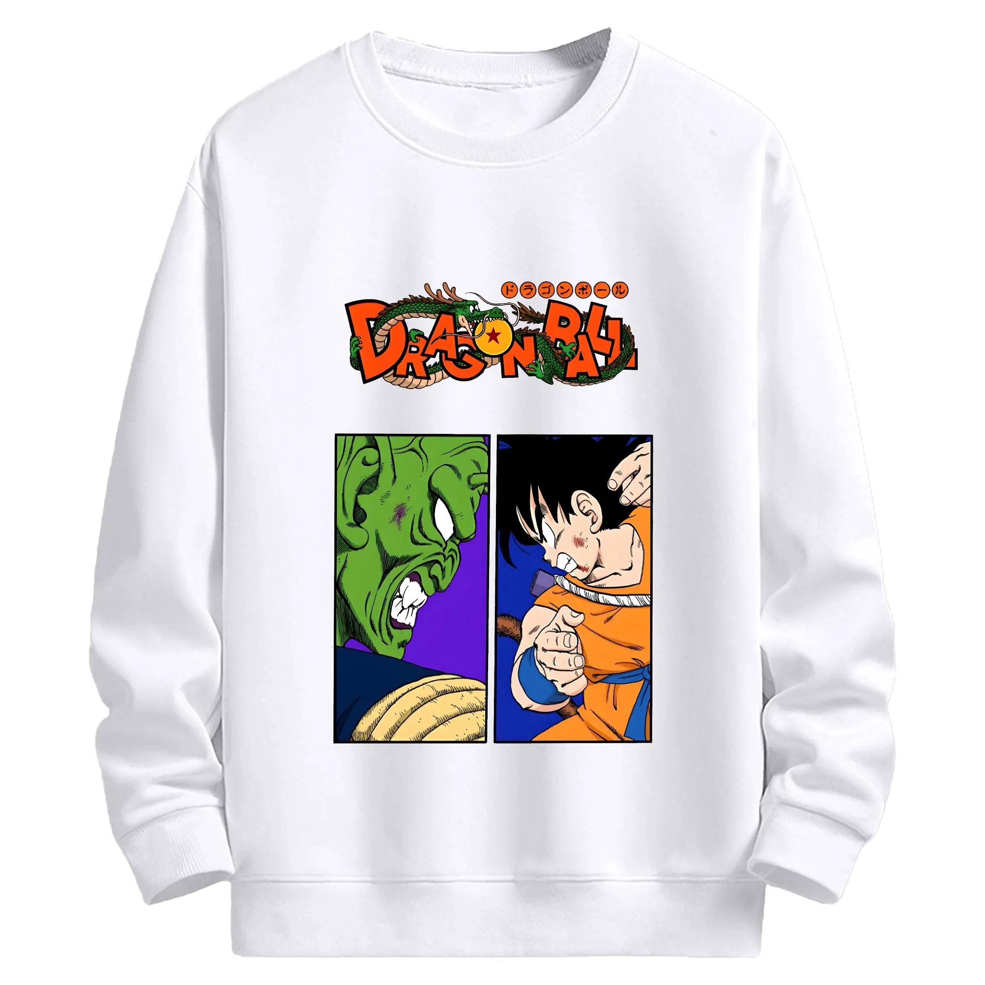 ドラゴンボール グッズ ピッコロ - 高品質 クルーネック スウェット ・ コットン59％ ポリエステル41％ ・ ユニセックス 長袖 トレーナー ・ カジュアル デイリー スポーツ 散歩用