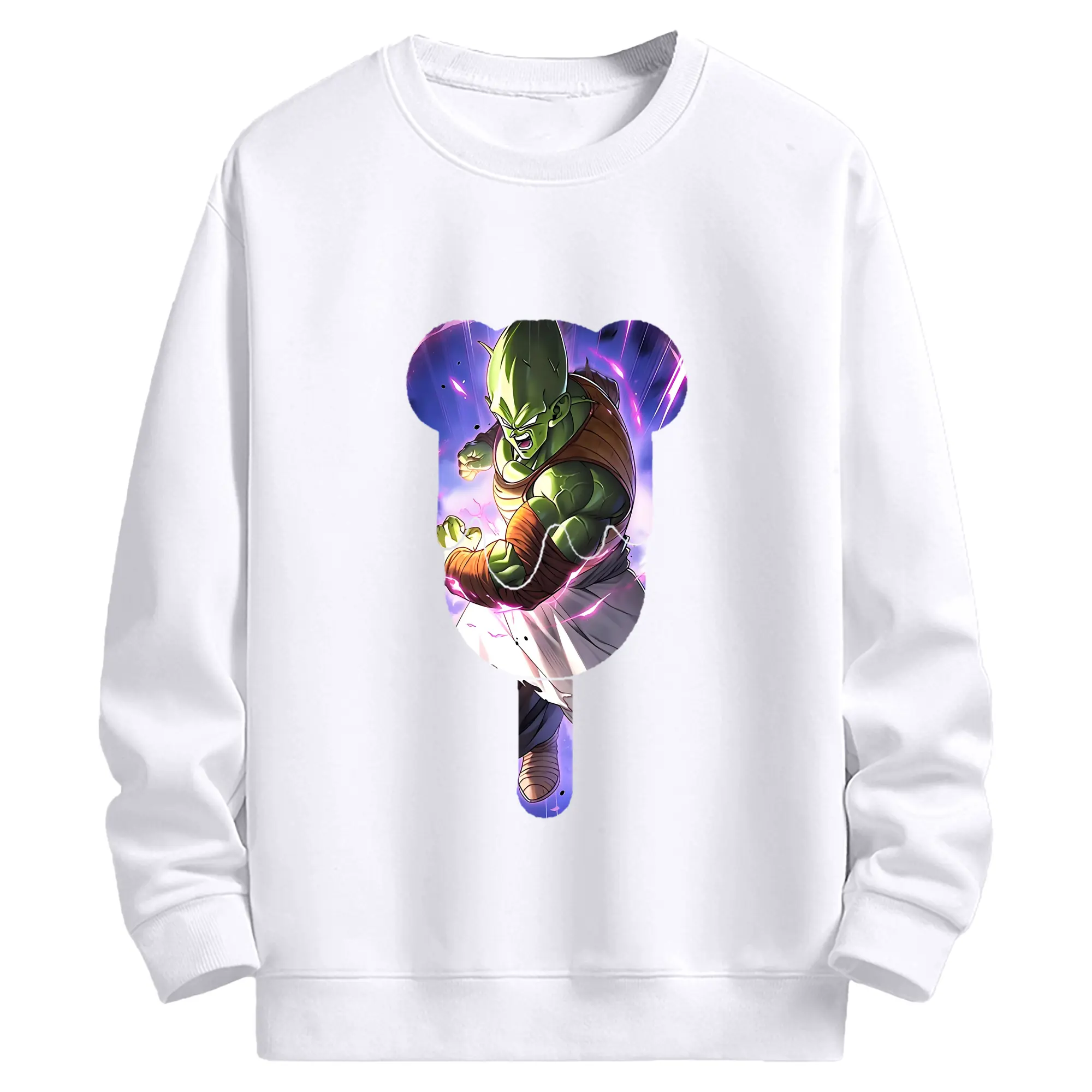 ドラゴンボール グッズ ピッコロ - 高品質 クルーネック スウェット ・ コットン59％ ポリエステル41％ ・ ユニセックス 長袖 トレーナー ・ カジュアル デイリー スポーツ 散歩用