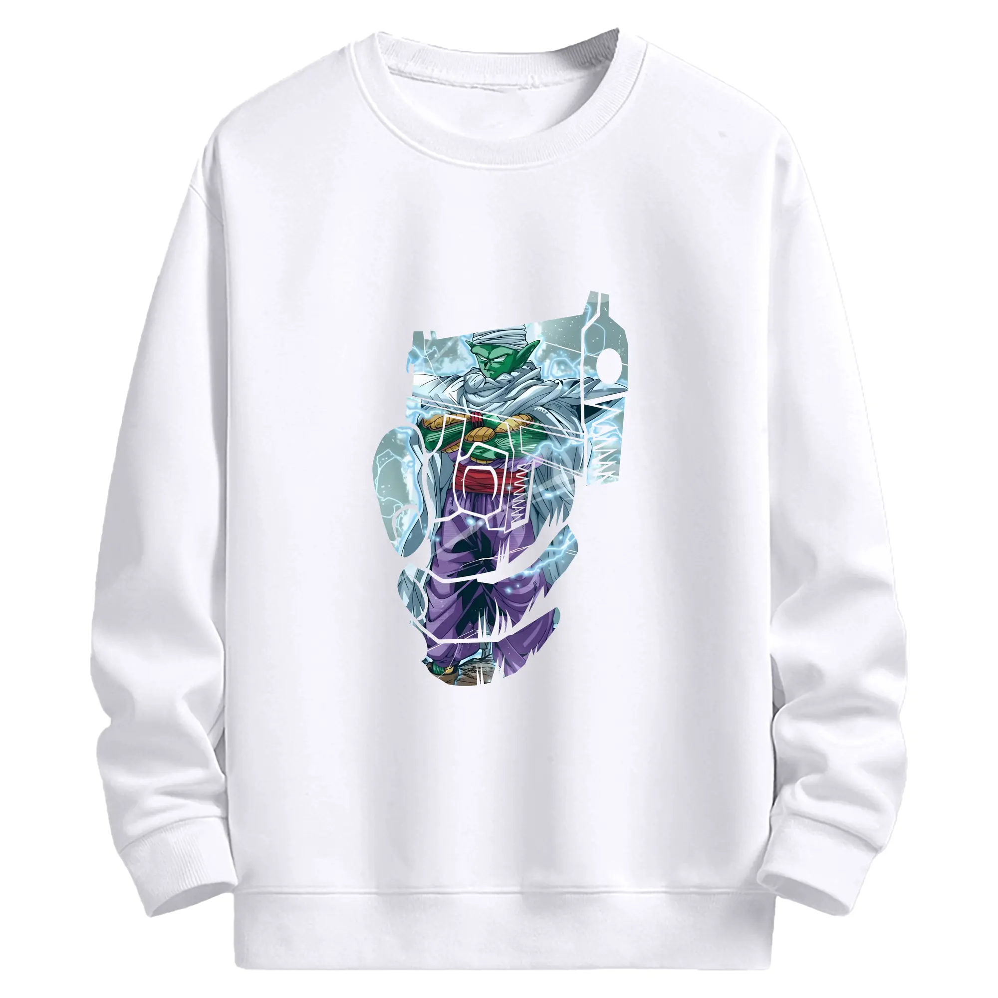 ドラゴンボール グッズ ピッコロ - 高品質 クルーネック スウェット ・ コットン59％ ポリエステル41％ ・ ユニセックス 長袖 トレーナー ・ カジュアル デイリー スポーツ 散歩用