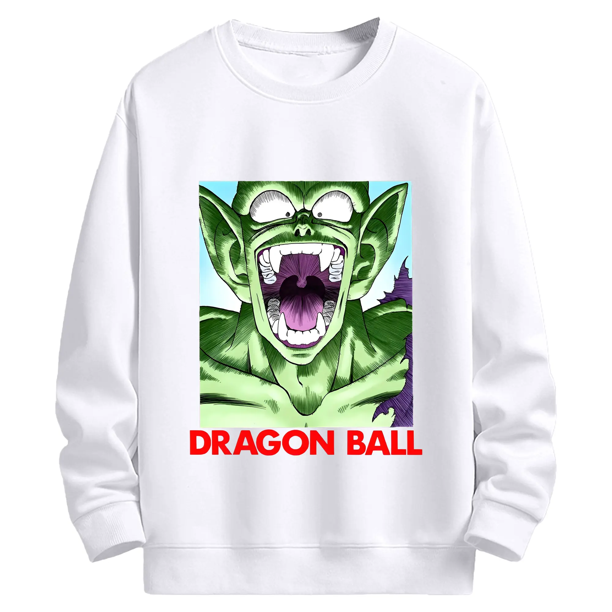 ドラゴンボール グッズ ピッコロ - 高品質 クルーネック スウェット ・ コットン59％ ポリエステル41％ ・ ユニセックス 長袖 トレーナー ・ カジュアル デイリー スポーツ 散歩用