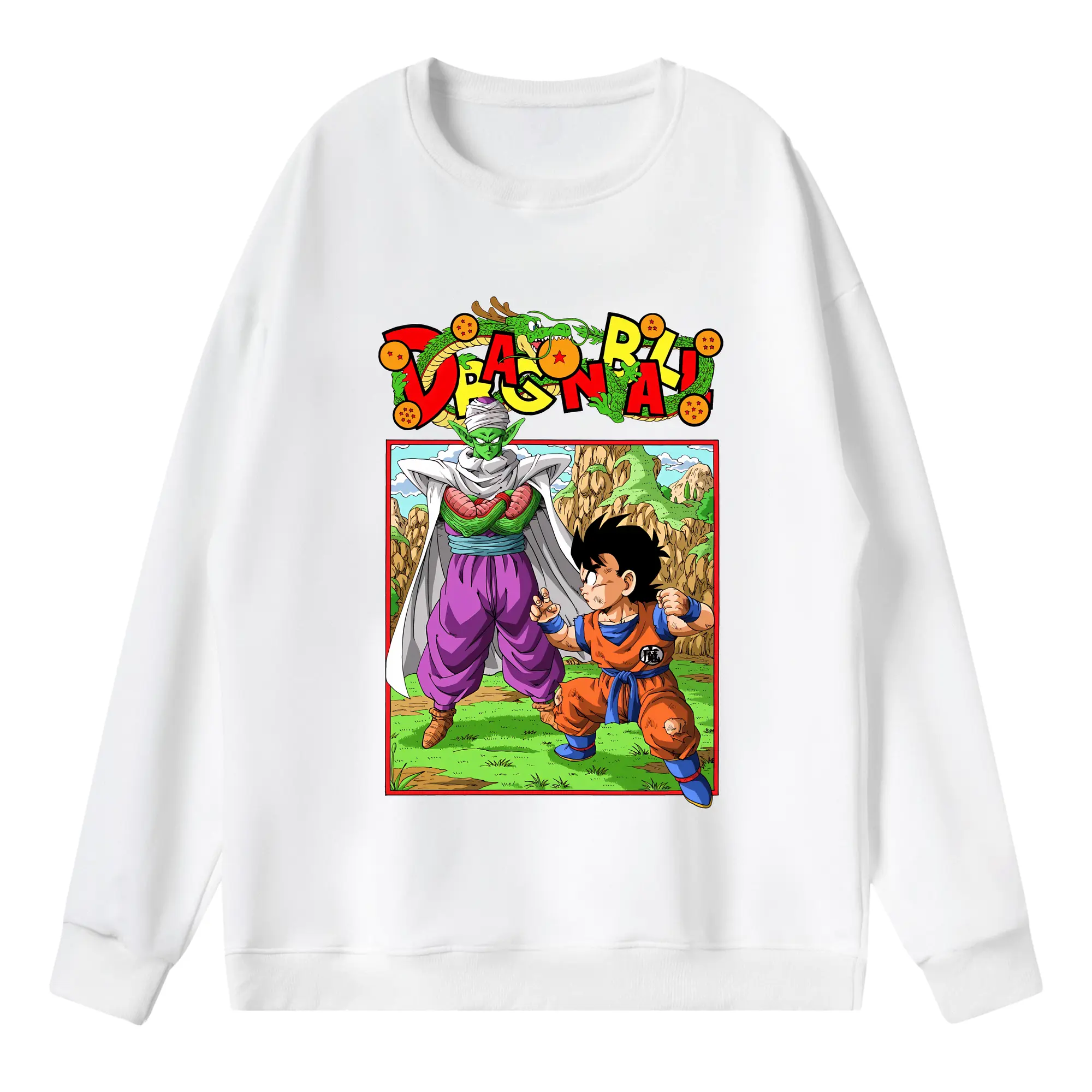 ドラゴンボール グッズ ピッコロ - 薄手 クルーネック スウェット 裏毛260g · ポリエステル 春秋向け カジュアル 男女兼用 · トレーナー デイリー スポーツ 散歩に最適