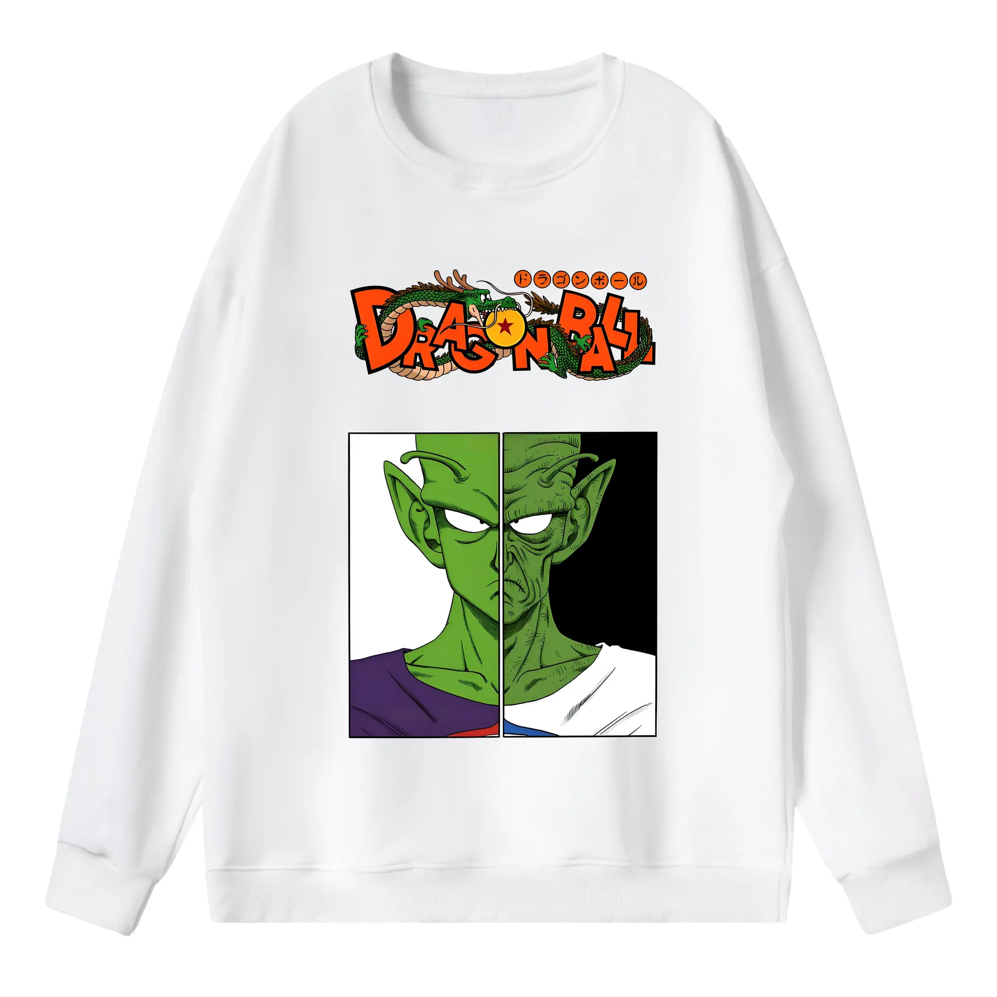 ドラゴンボール グッズ ピッコロ - 薄手 クルーネック スウェット 裏毛260g · ポリエステル 春秋向け カジュアル 男女兼用 · トレーナー デイリー スポーツ 散歩に最適