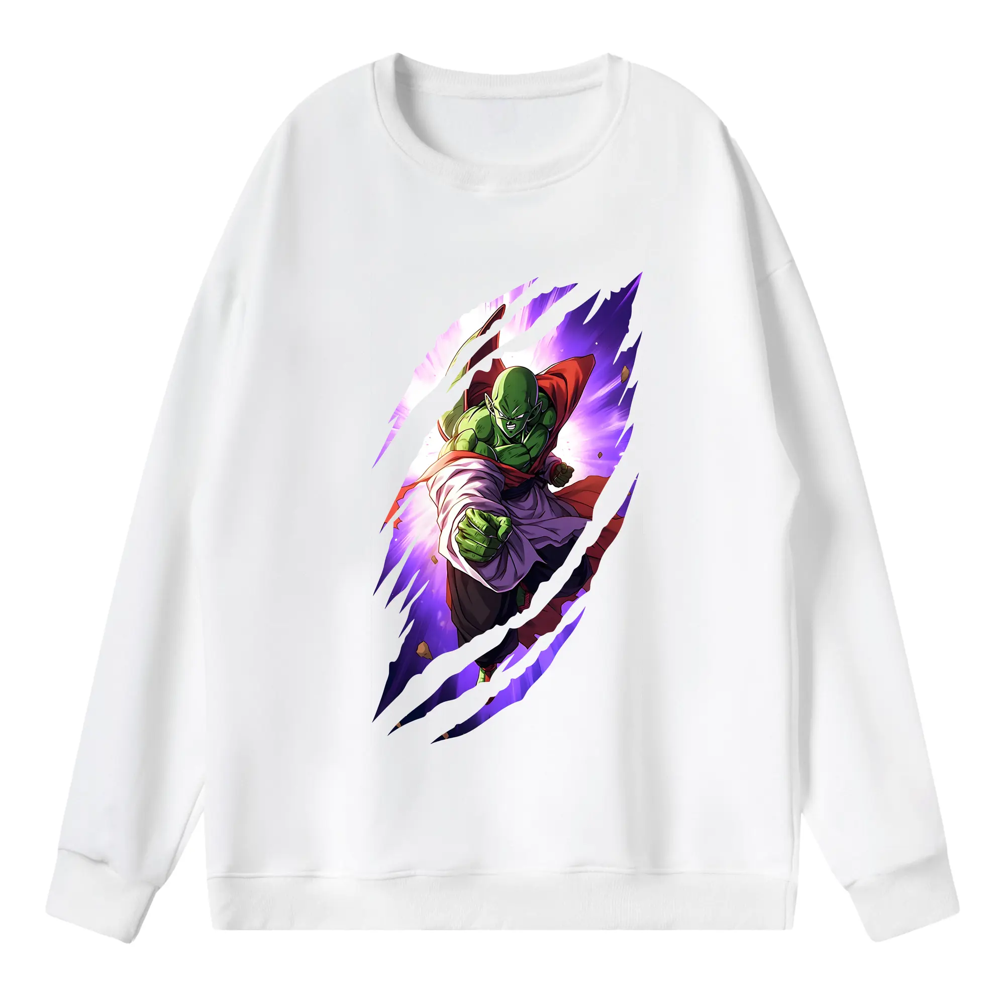 ドラゴンボール グッズ ピッコロ - 薄手 クルーネック スウェット 裏毛260g · ポリエステル 春秋向け カジュアル 男女兼用 · トレーナー デイリー スポーツ 散歩に最適