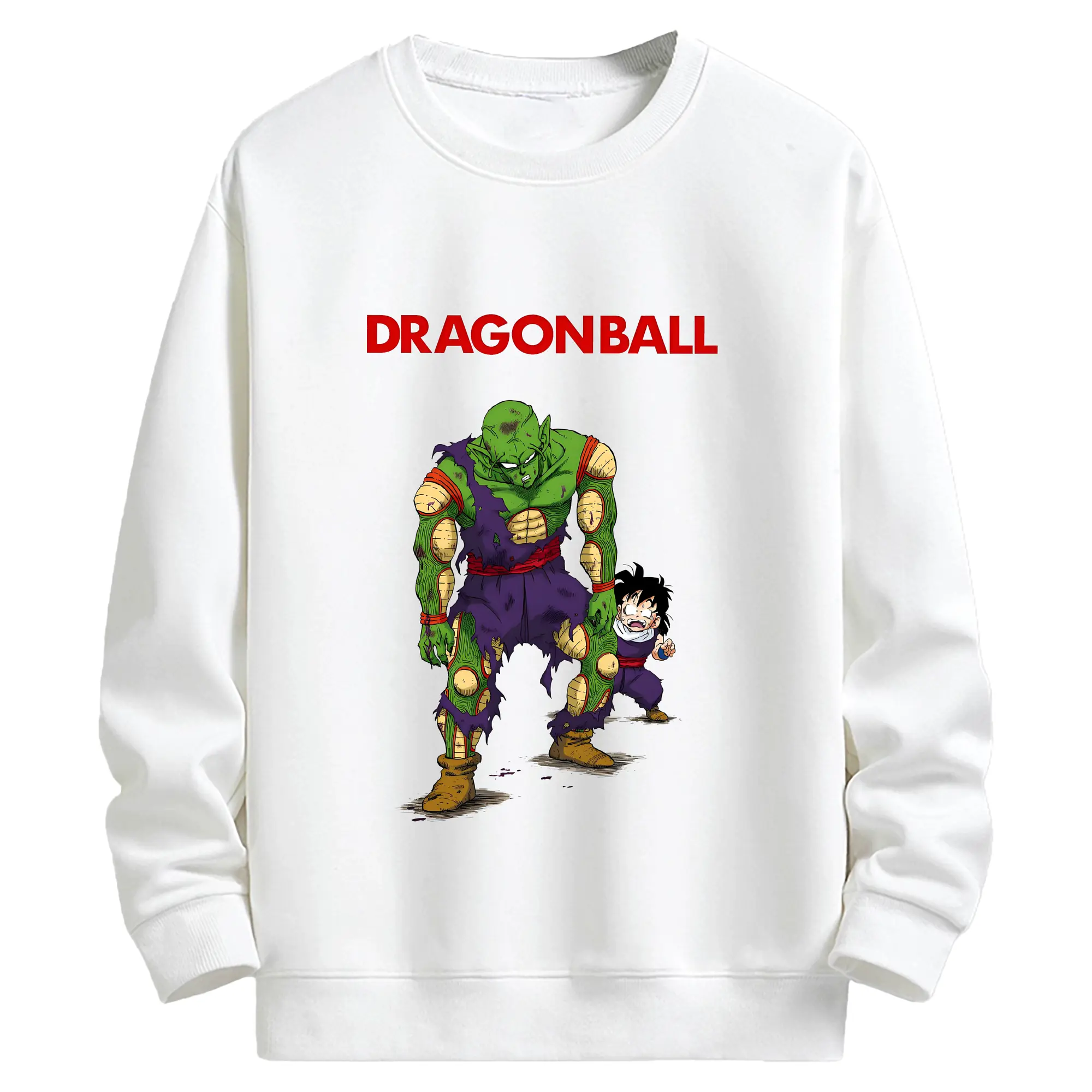 ドラゴンボール グッズ ピッコロ - キッズ クルーネックスウェットシャツ ・ フロントプリント ・ 綿80％ ポリエステル20％ ・ 快適 通学 スポーツ 日常使い お散歩用
