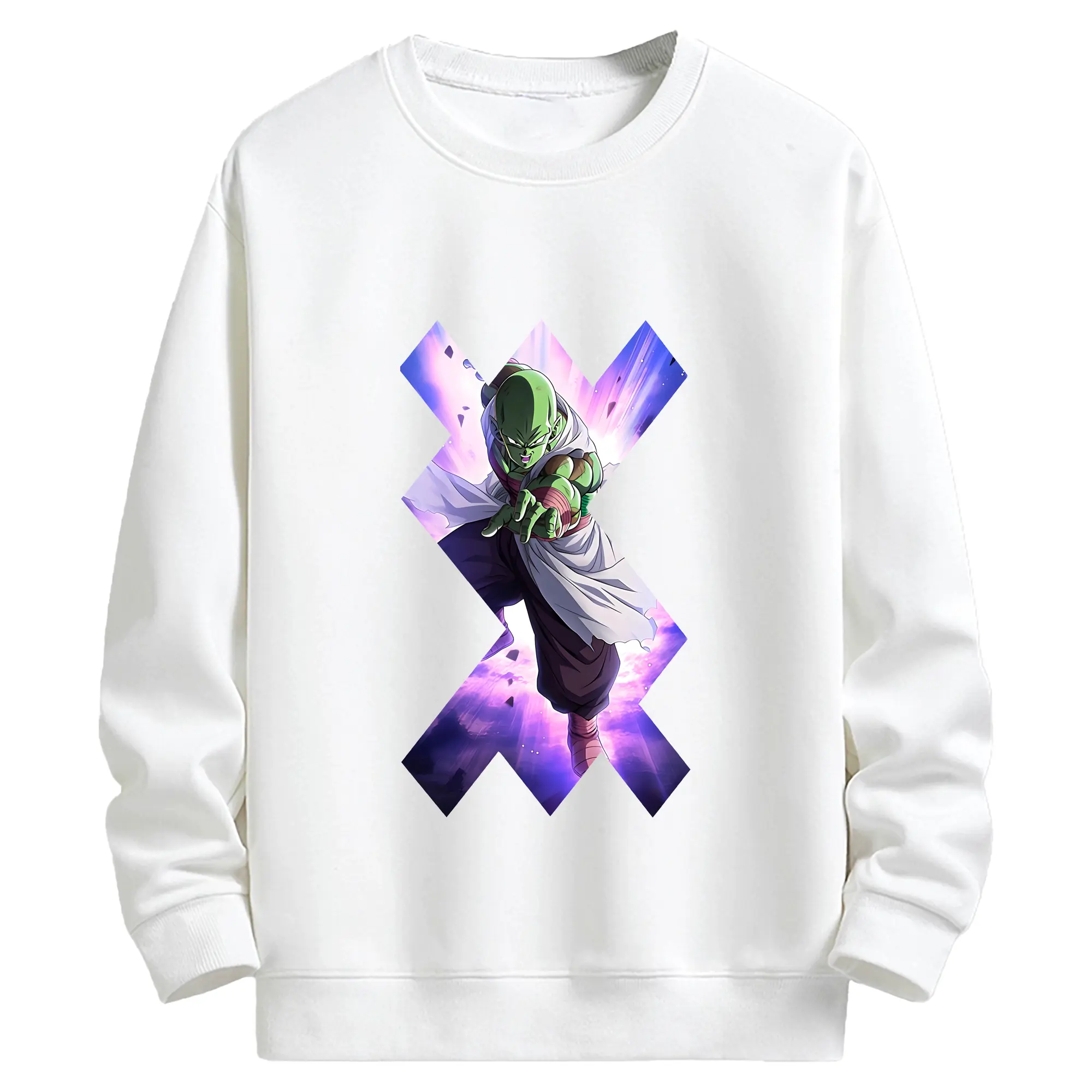 ドラゴンボール グッズ ピッコロ - キッズ クルーネックスウェットシャツ ・ フロントプリント ・ 綿80％ ポリエステル20％ ・ 快適 通学 スポーツ 日常使い お散歩用