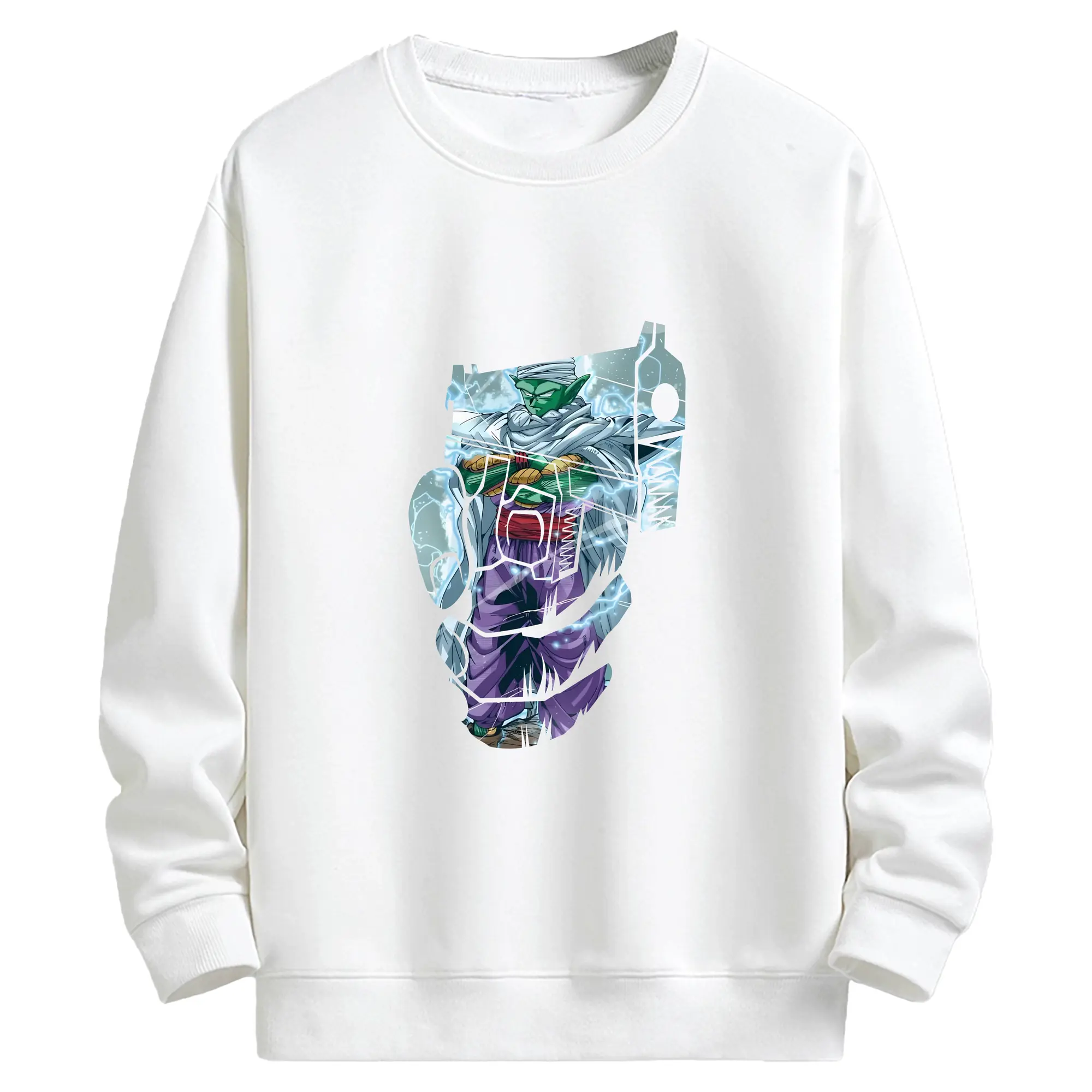 ドラゴンボール グッズ ピッコロ - キッズ クルーネックスウェットシャツ ・ フロントプリント ・ 綿80％ ポリエステル20％ ・ 快適 通学 スポーツ 日常使い お散歩用