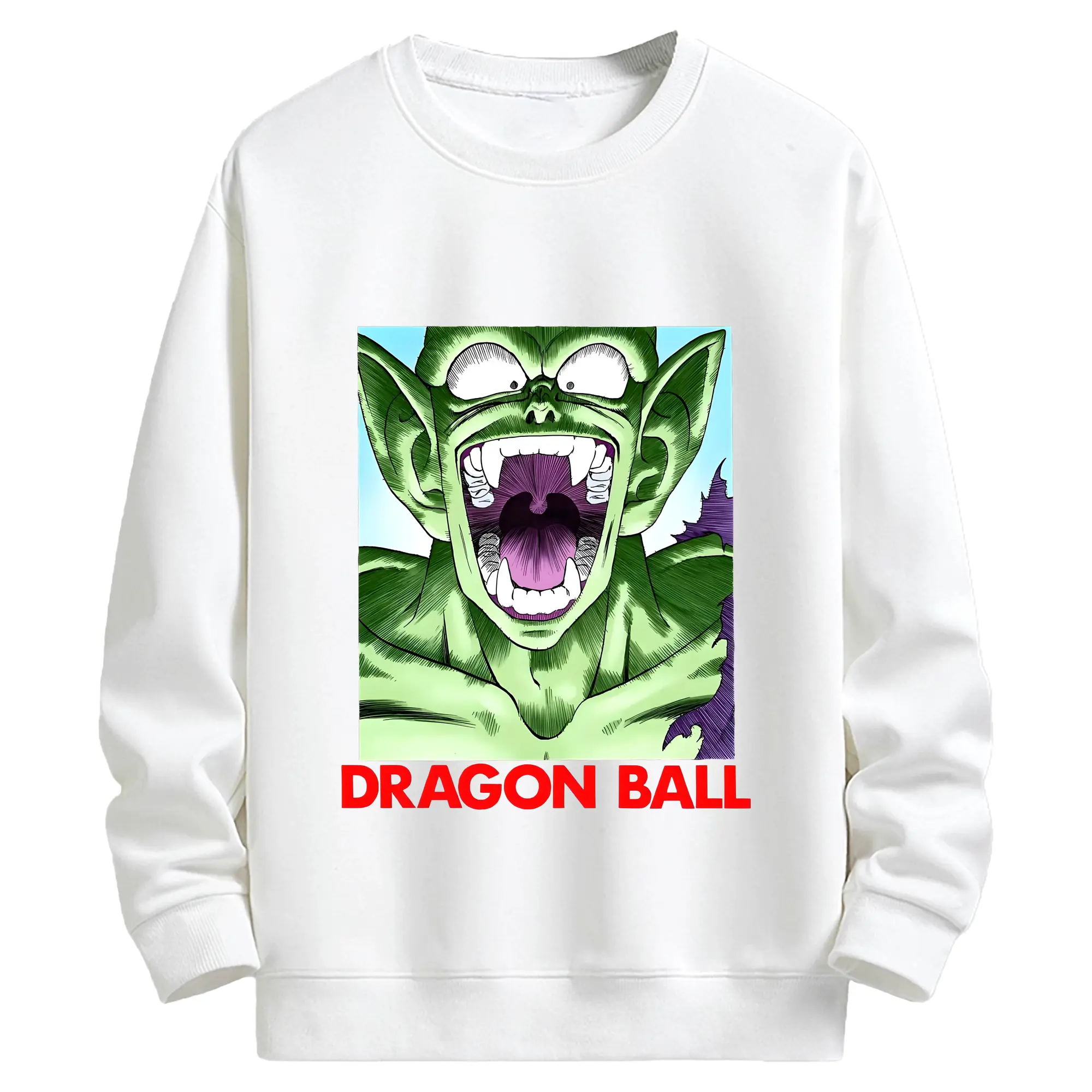 ドラゴンボール グッズ ピッコロ - キッズ クルーネックスウェットシャツ ・ フロントプリント ・ 綿80％ ポリエステル20％ ・ 快適 通学 スポーツ 日常使い お散歩用