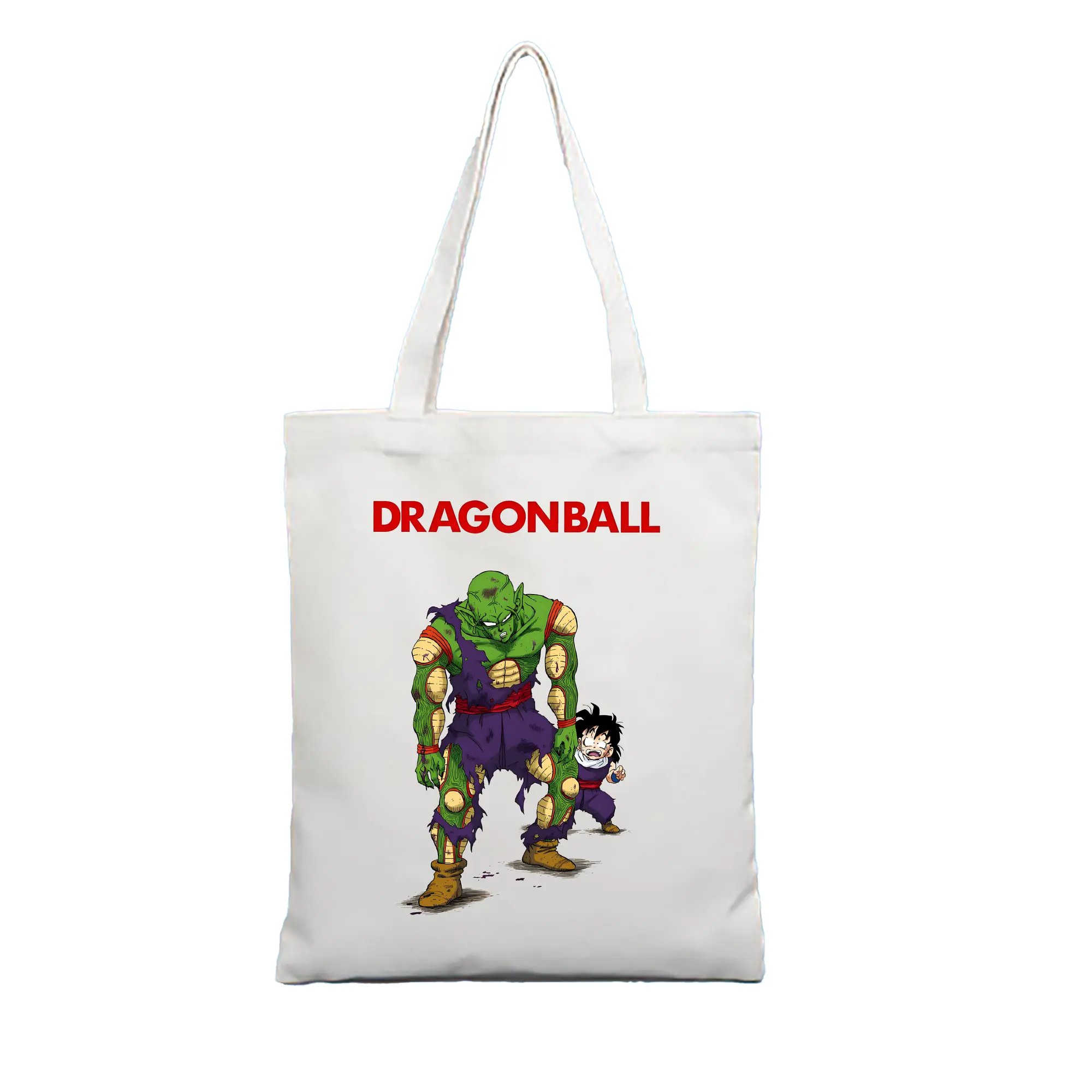 ドラゴンボール グッズ ピッコロ - 縦型キャンバス手提げバッグ（トートバッグ） ・ キャンバス素材 ・ ショッピング用 ・ 軽量 丈夫 お手入れ簡単