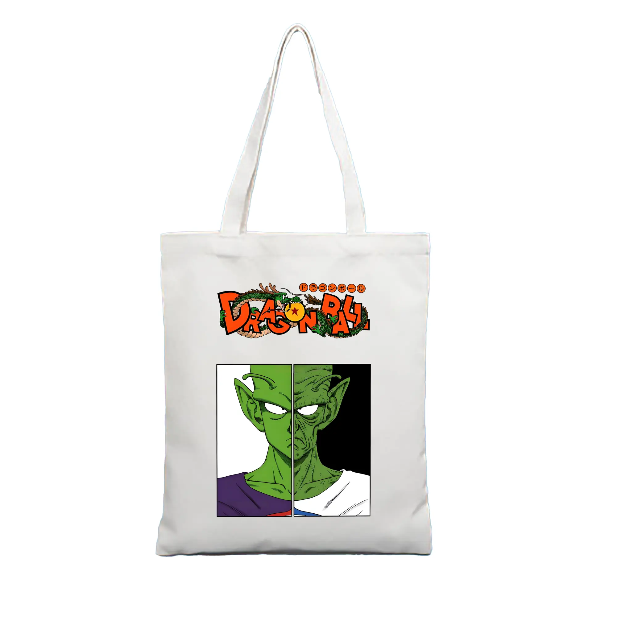 ドラゴンボール グッズ ピッコロ - 縦型キャンバス手提げバッグ（トートバッグ） ・ キャンバス素材 ・ ショッピング用 ・ 軽量 丈夫 お手入れ簡単