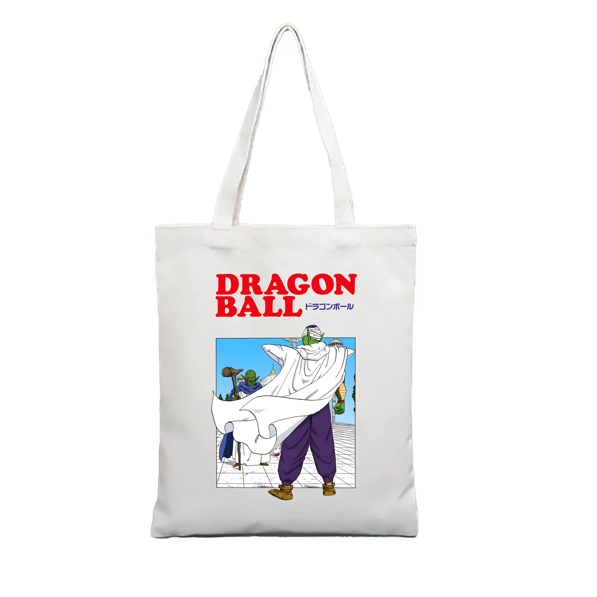 ドラゴンボール グッズ ピッコロ - 縦型キャンバス手提げバッグ（トートバッグ） ・ キャンバス素材 ・ ショッピング用 ・ 軽量 丈夫 お手入れ簡単