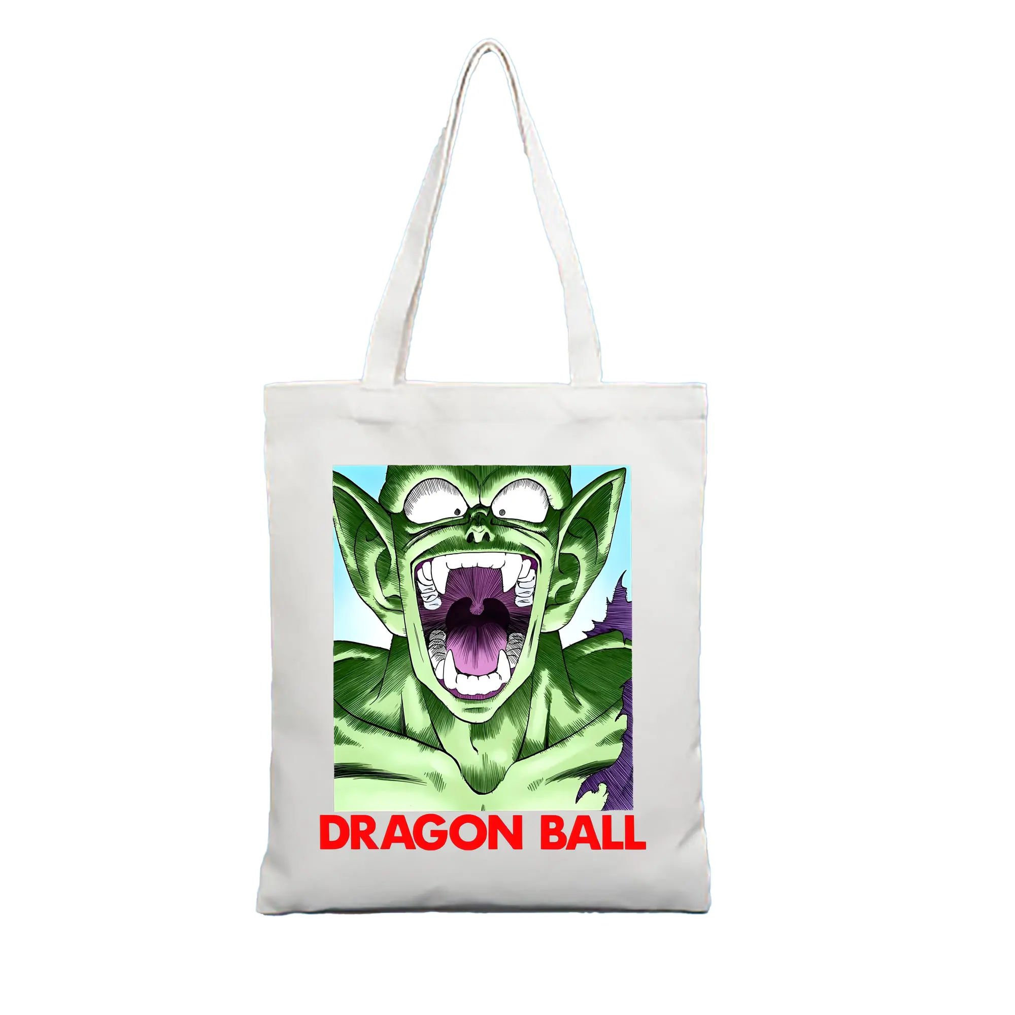 ドラゴンボール グッズ ピッコロ - 縦型キャンバス手提げバッグ（トートバッグ） ・ キャンバス素材 ・ ショッピング用 ・ 軽量 丈夫 お手入れ簡単