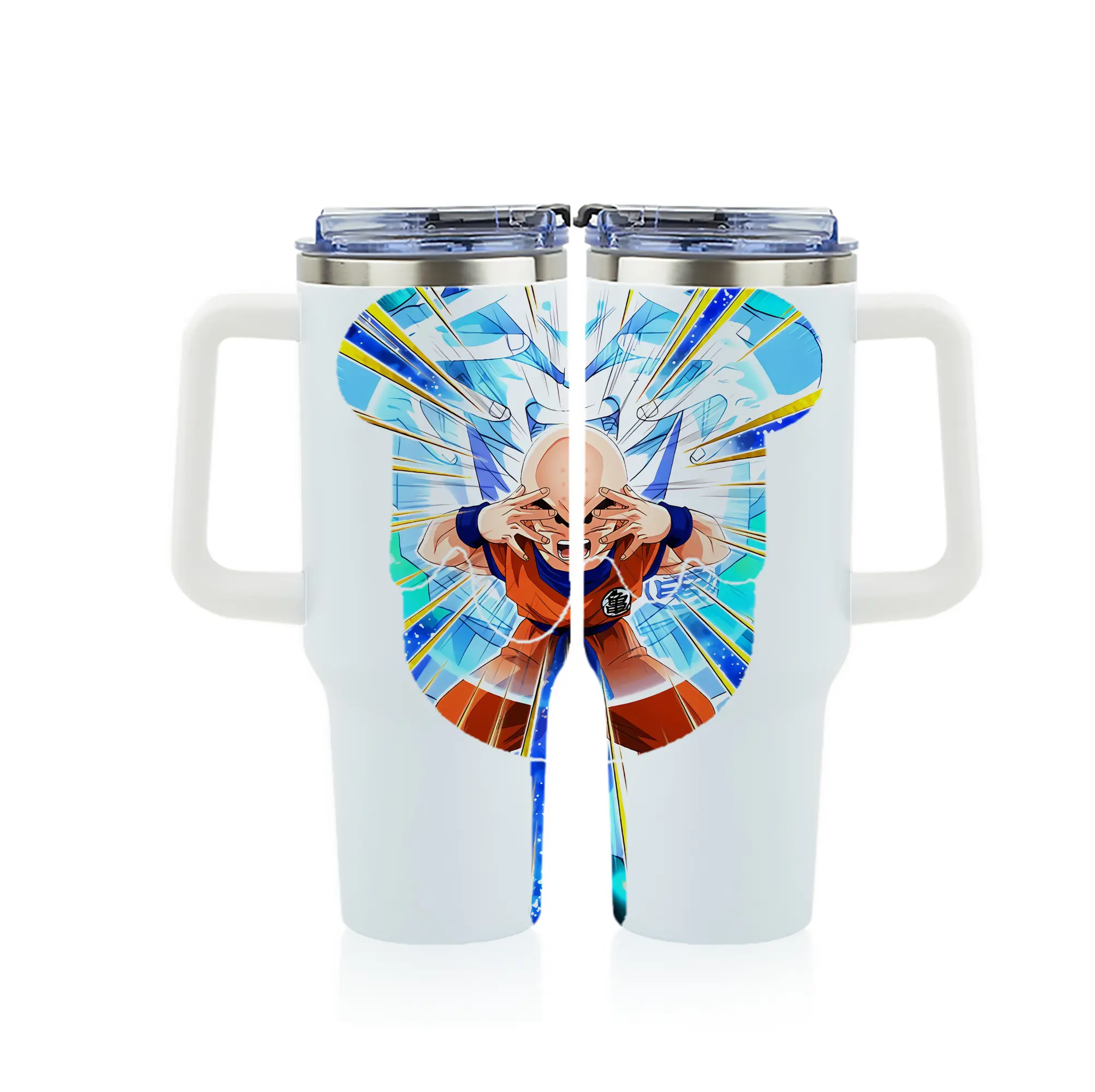 ドラゴンボール グッズクリリン - 1200mL フルプリント車用タンブラー ・ 304ステンレス 内側 ・ 201ステンレス 外側 ・ 保温 保冷 ・ 通勤 ドライブ アウトドア用