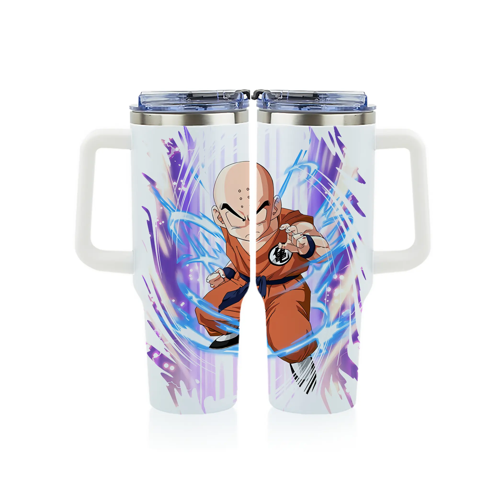 ドラゴンボール グッズクリリン - 1200mL フルプリント車用タンブラー ・ 304ステンレス 内側 ・ 201ステンレス 外側 ・ 保温 保冷 ・ 通勤 ドライブ アウトドア用