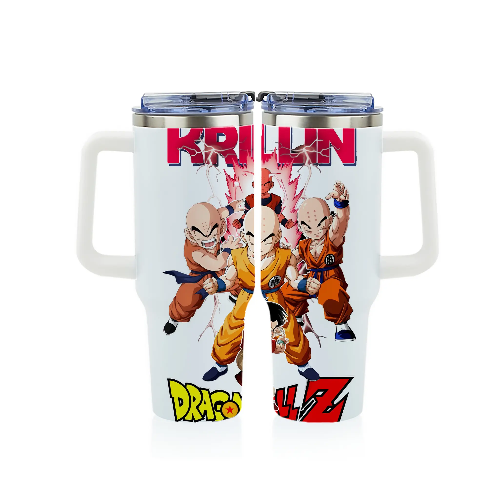 ドラゴンボール グッズクリリン - 1200mL フルプリント車用タンブラー ・ 304ステンレス 内側 ・ 201ステンレス 外側 ・ 保温 保冷 ・ 通勤 ドライブ アウトドア用