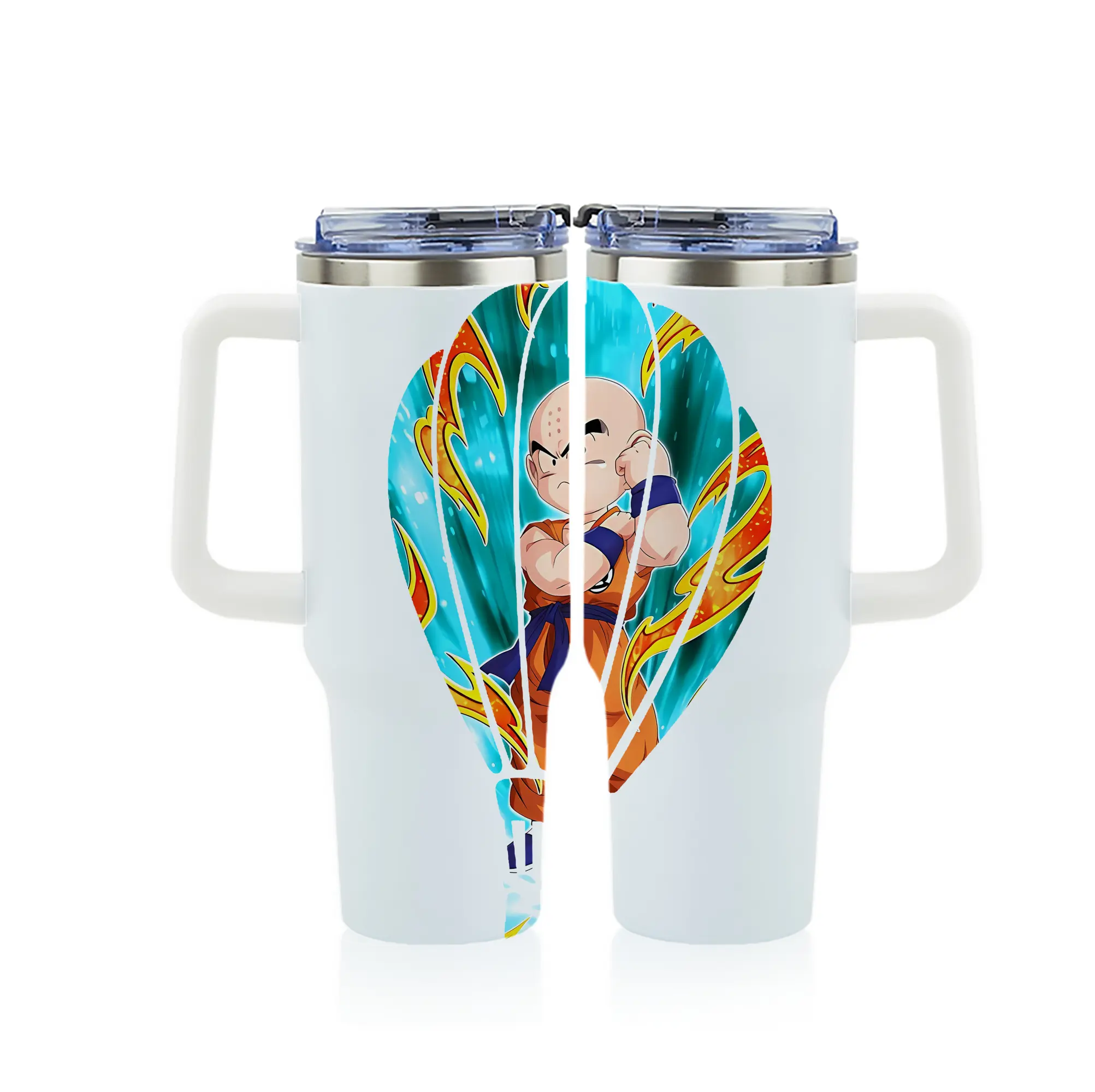 ドラゴンボール グッズクリリン - 1200mL フルプリント車用タンブラー ・ 304ステンレス 内側 ・ 201ステンレス 外側 ・ 保温 保冷 ・ 通勤 ドライブ アウトドア用